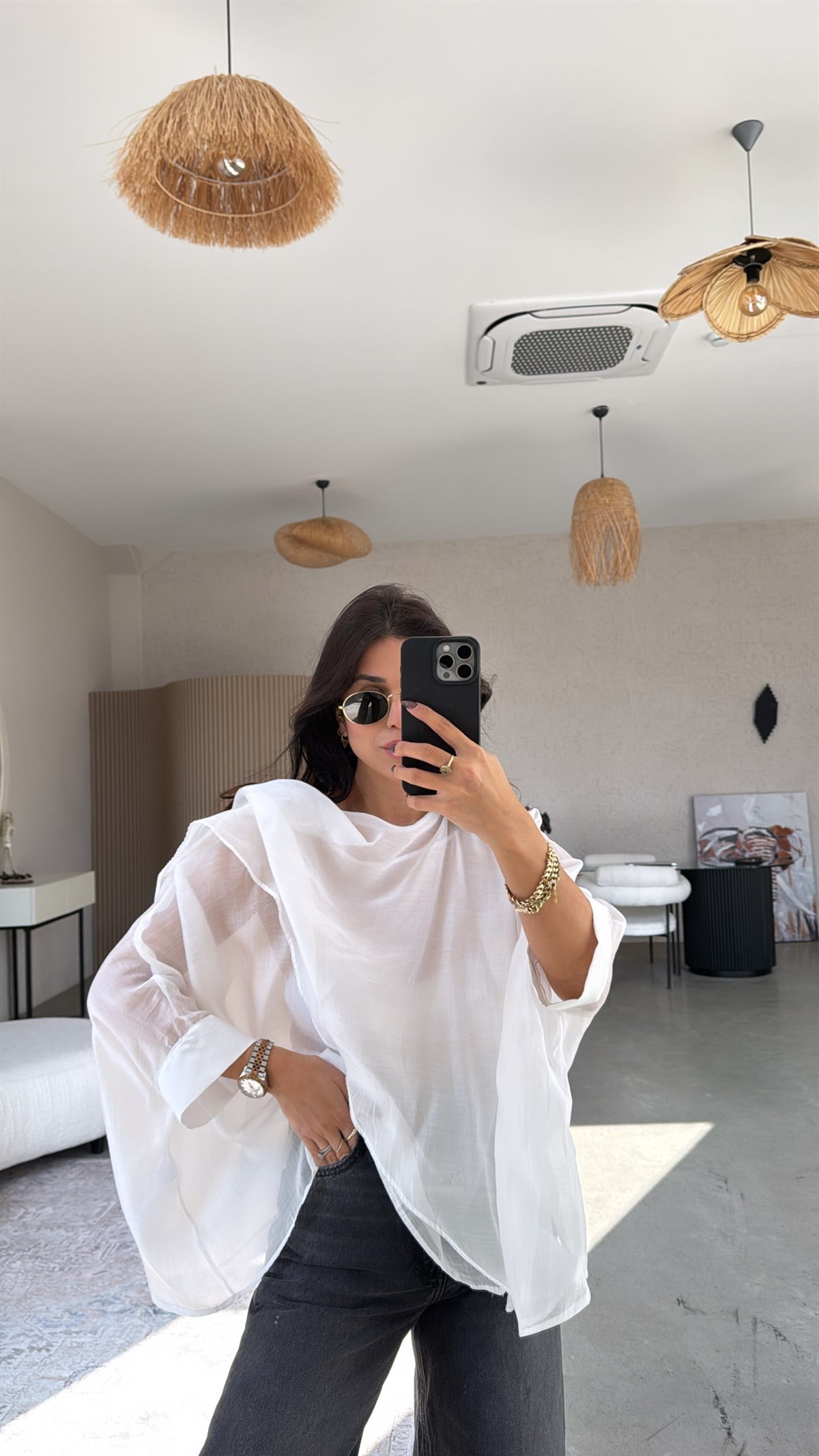 Beyaz Transparan Pelerin