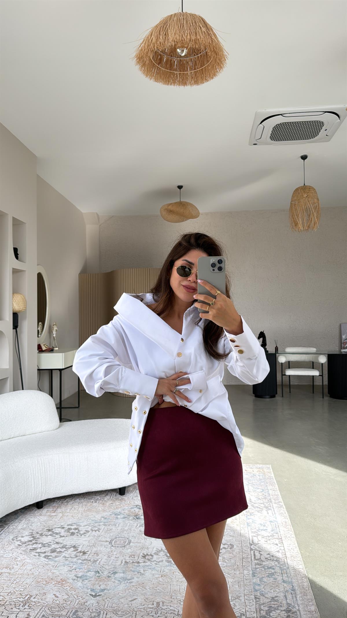 Bordo Mini Nubuk Etek