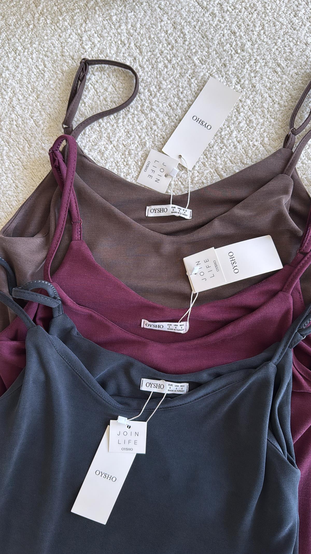 Bordo Oys Askılı Basic Elbise