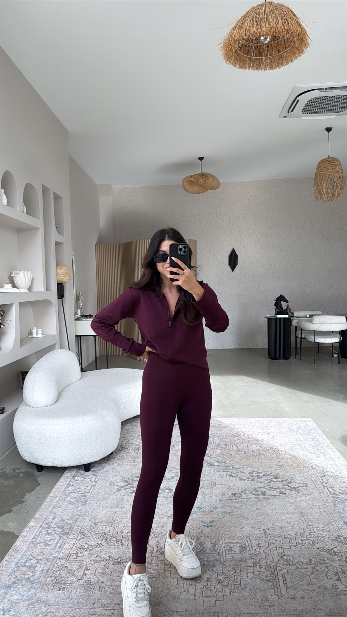 Bordo Oys Tayt Ceket Takım