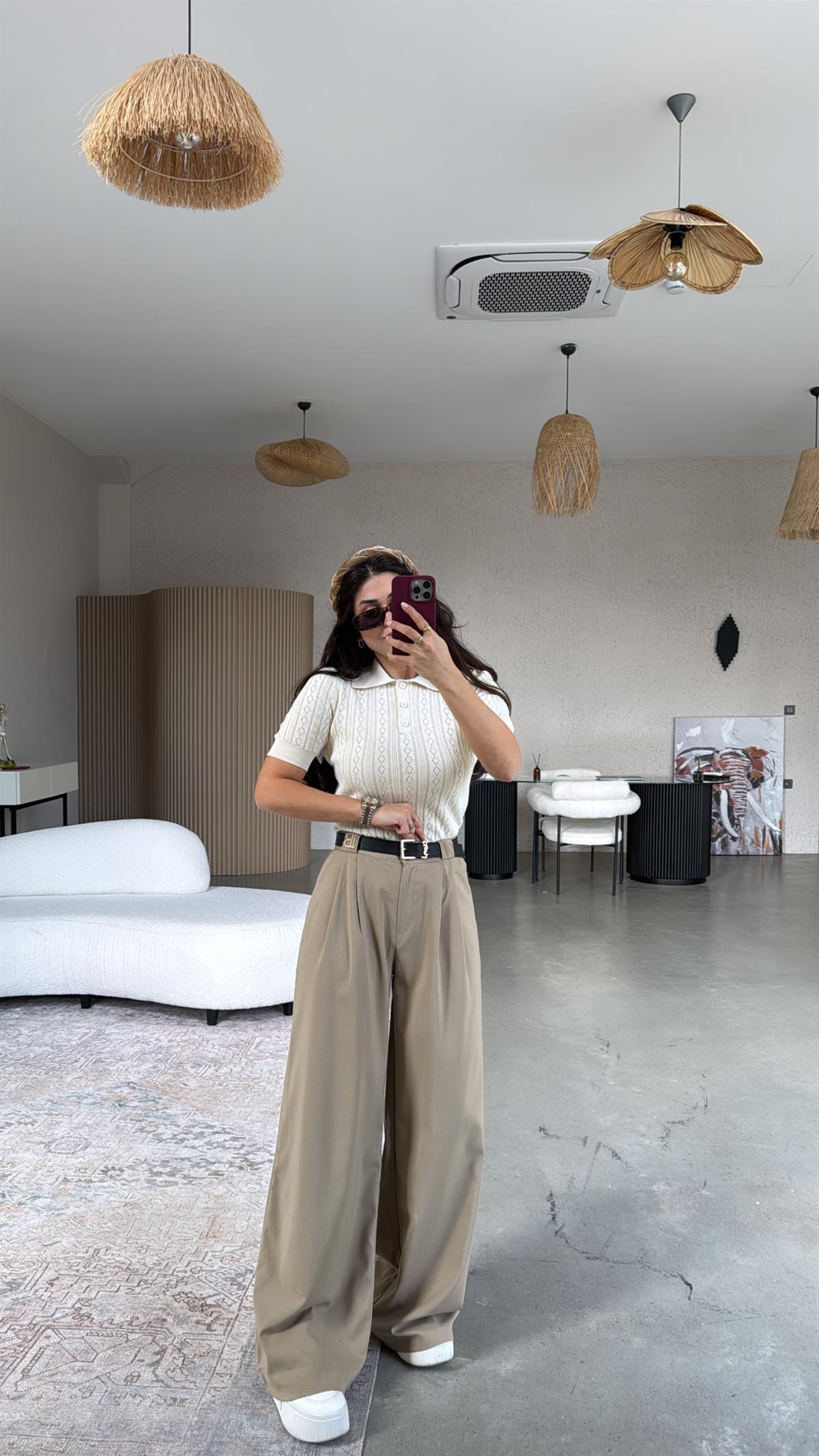 Camel B Nakış Premium Pantolon