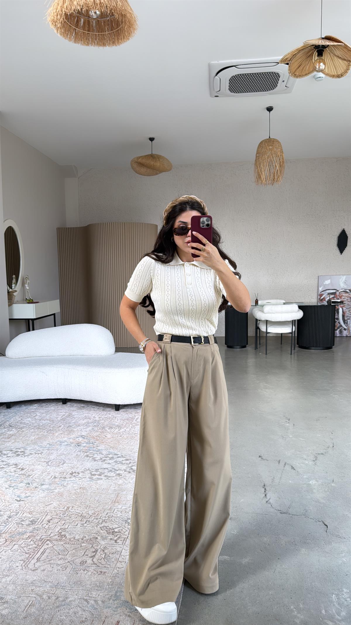 Camel B Nakış Premium Pantolon