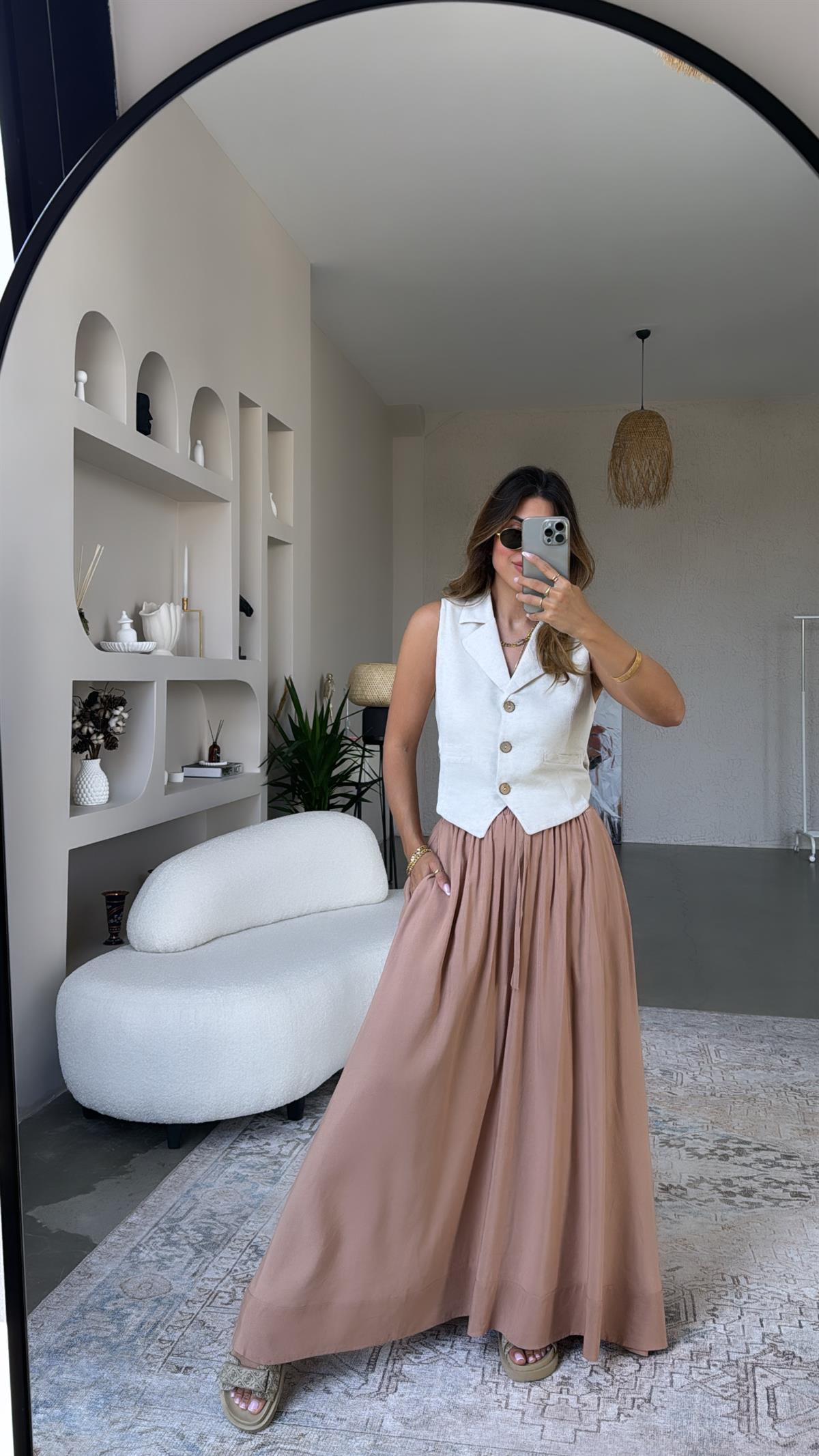 Camel Keten Maxi Etek