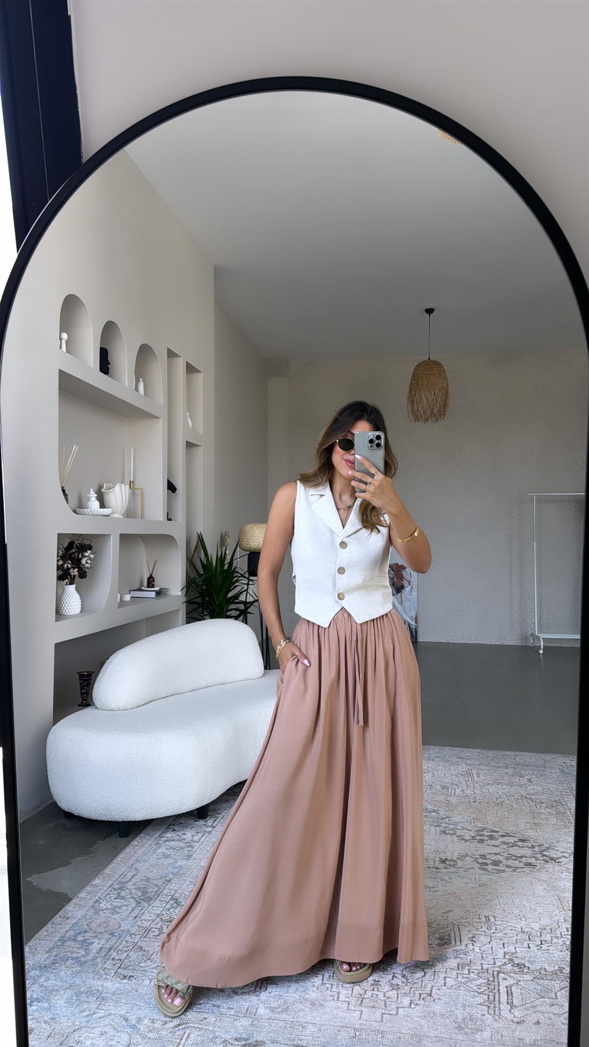 Camel Keten Maxi Etek