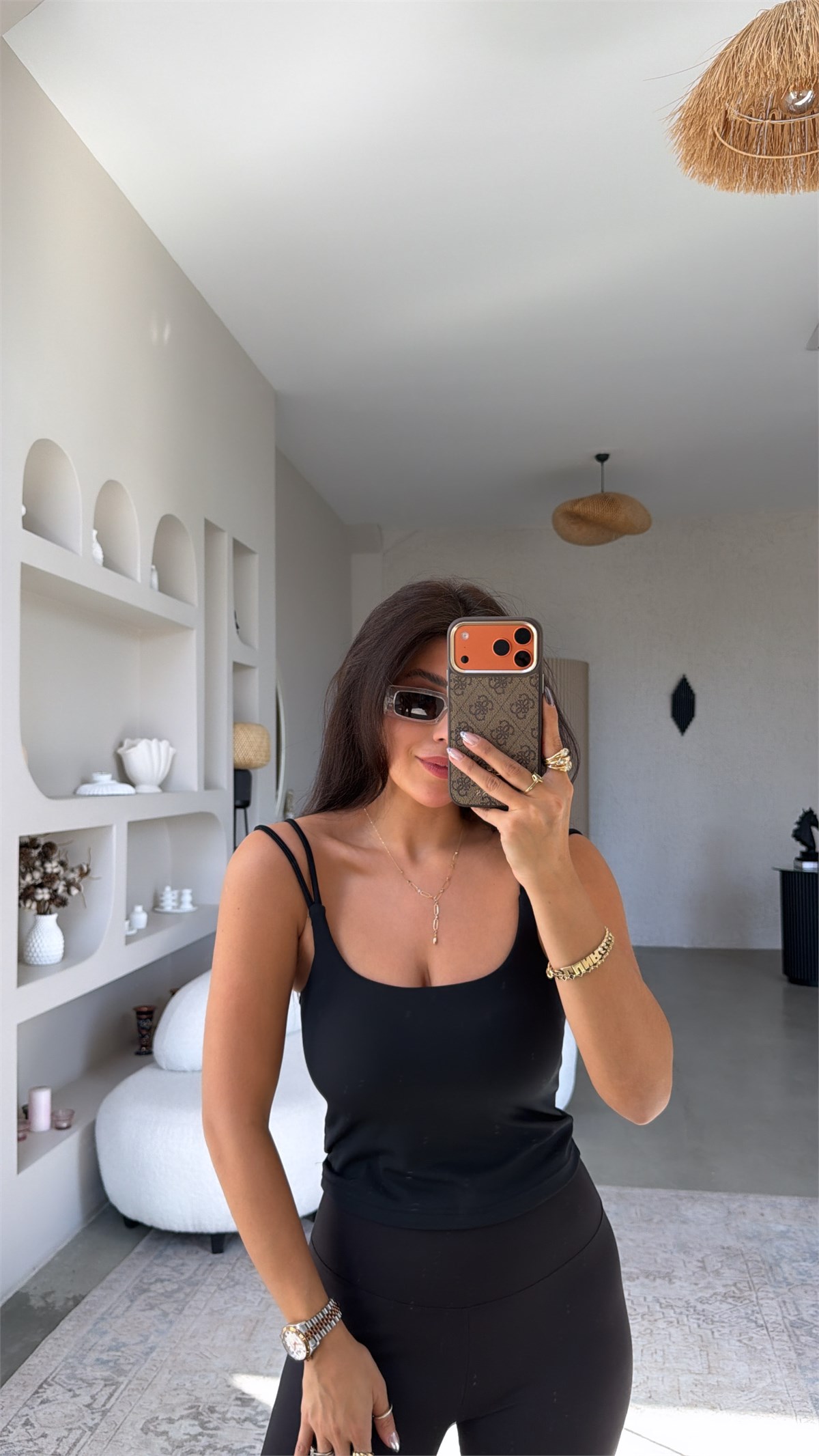 Çift Askılı Globlu Sporcu Atlet Siyah