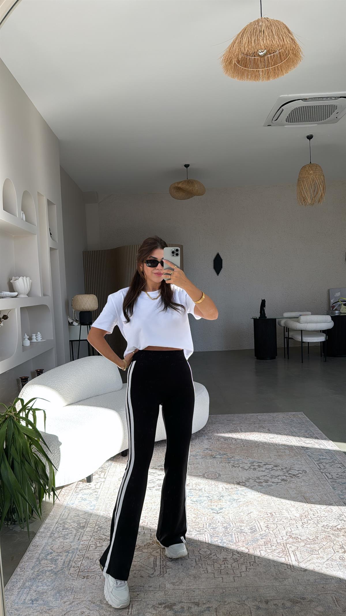 Çift Şeritli İnterlok Toparlayıcı İspanyol Tayt