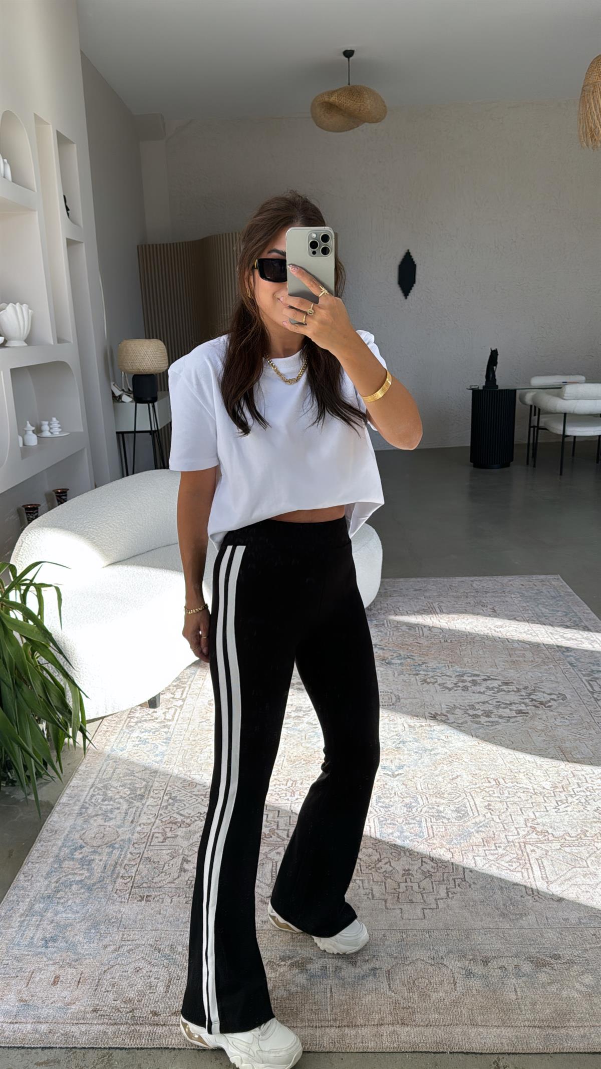 Çift Şeritli İnterlok Toparlayıcı İspanyol Tayt