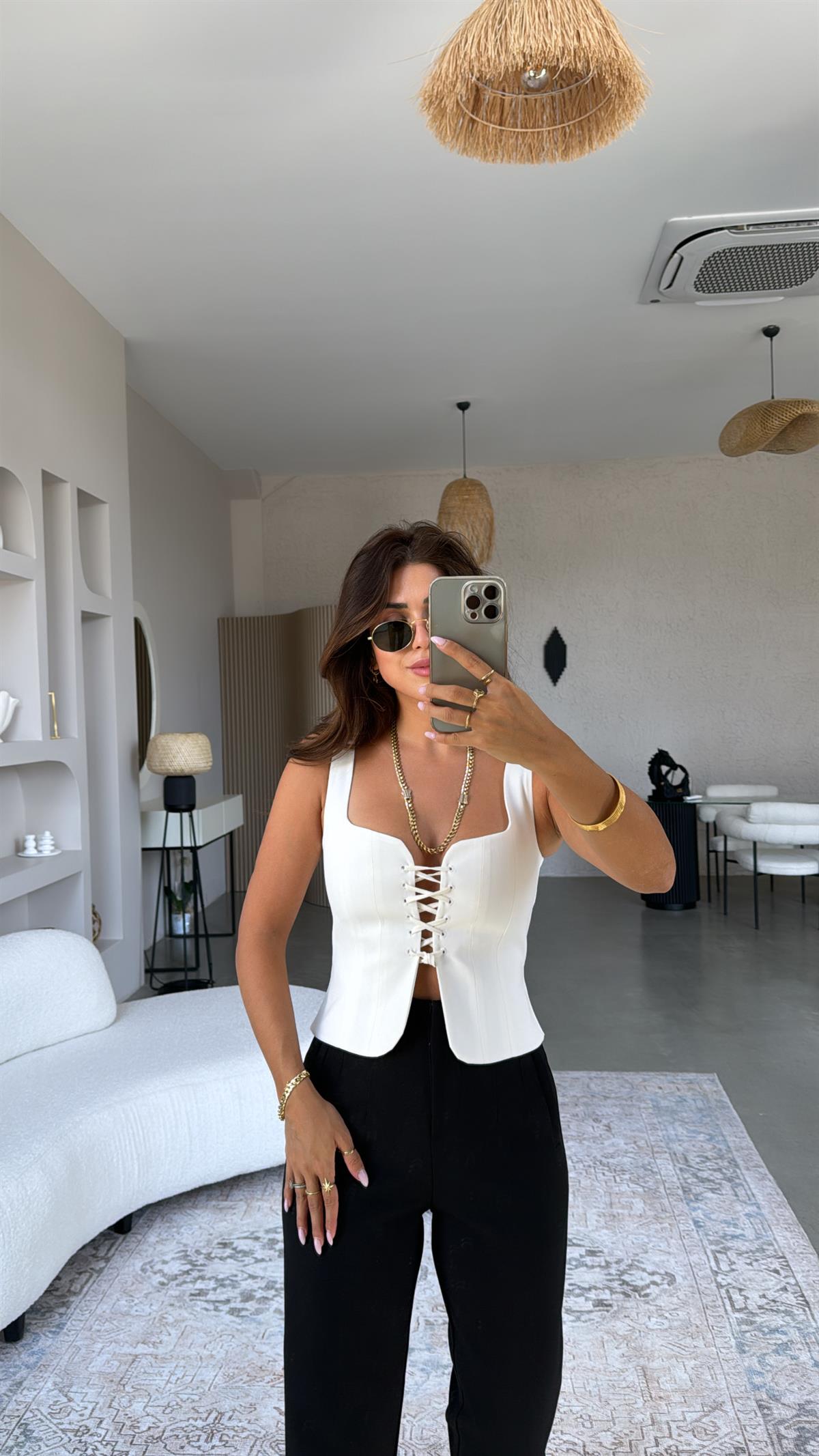 Ekru İpli Korse Büstiyer