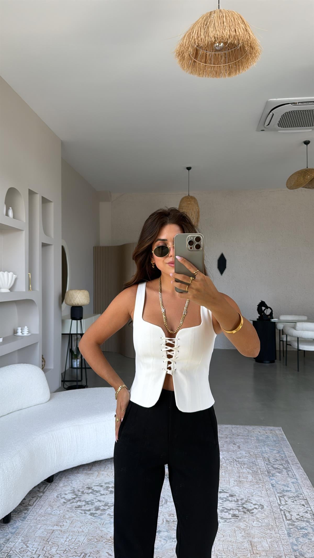 Ekru İpli Korse Büstiyer