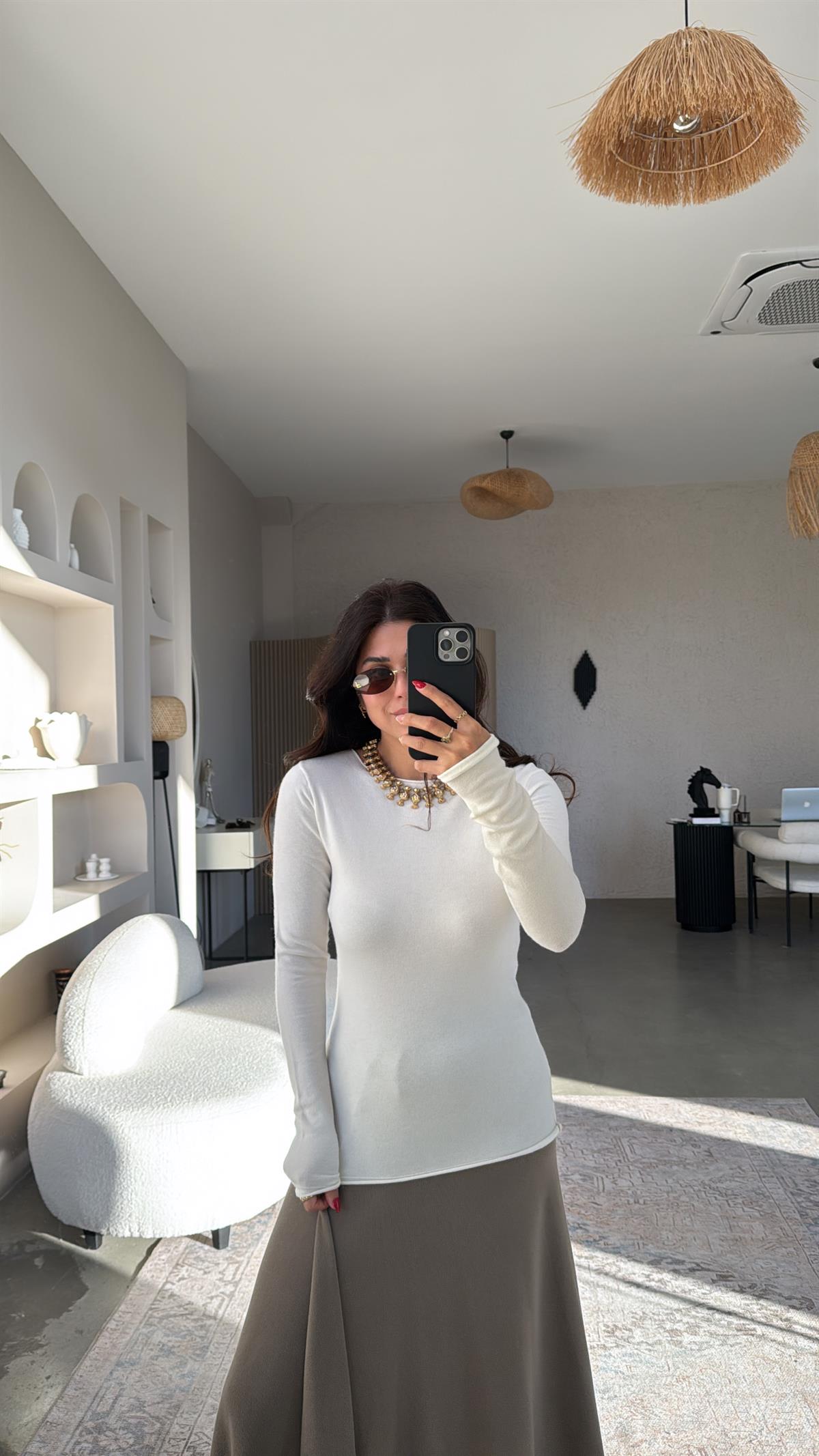 Ekru Kaşmir Dlv Triko