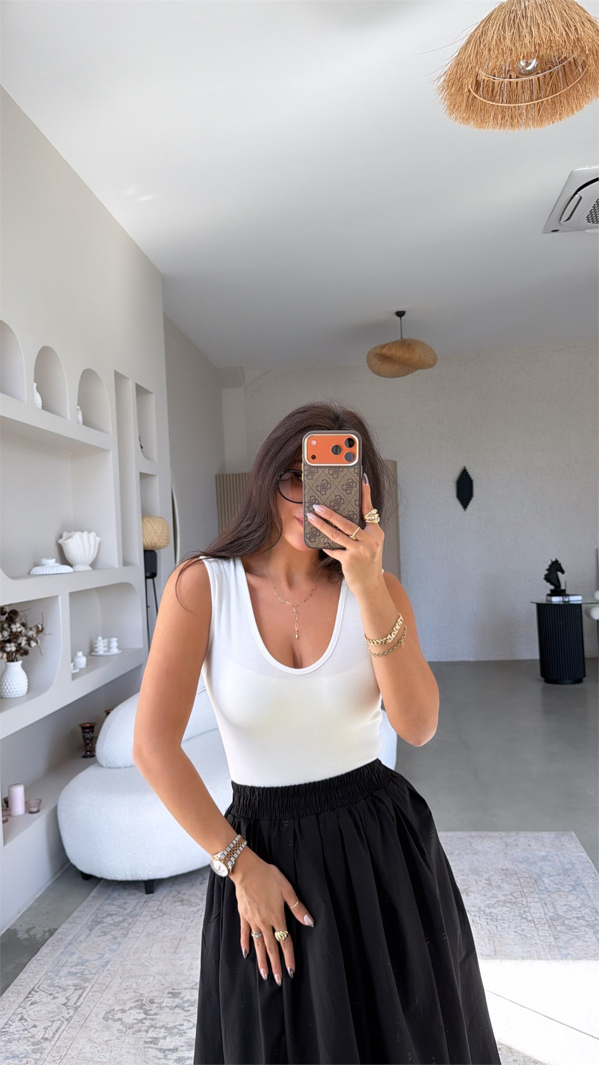 Ekru Pamuk ZR Model Kalın Askılı Alttan Çıtçıtlı Zıbın