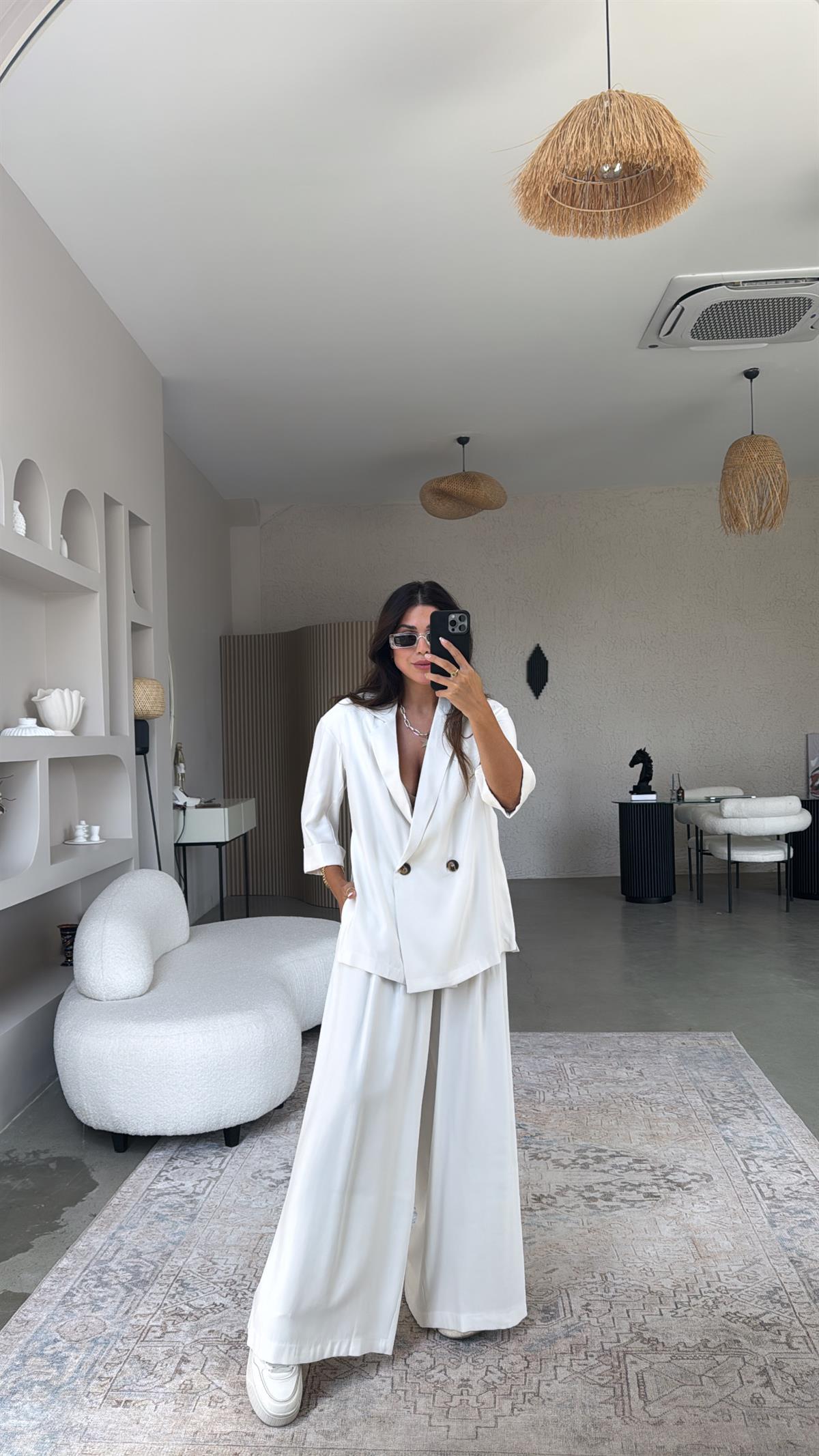 Fildişi Premium Ceket Pantolon Takım