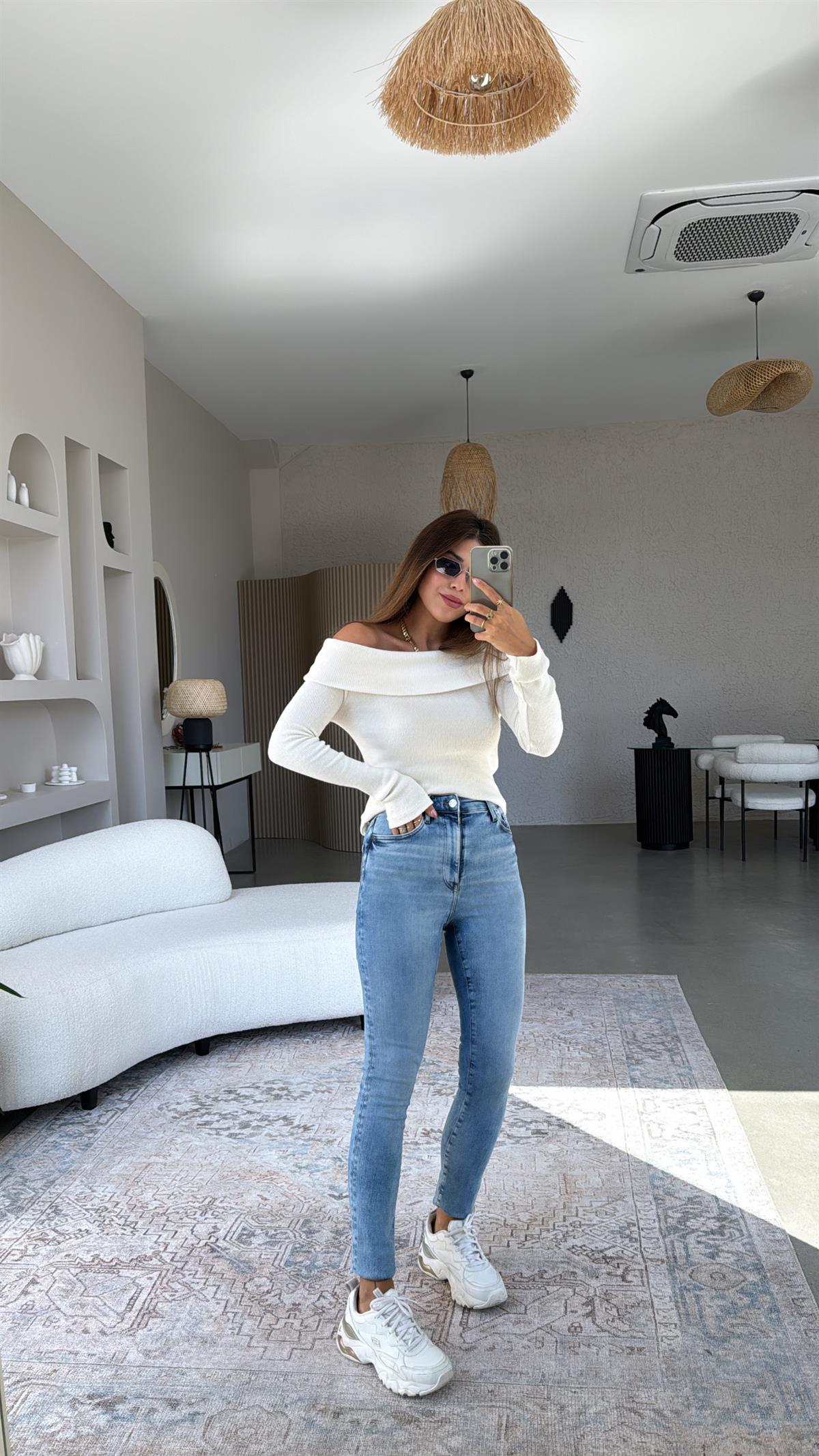 Full Lycra Mavi Toparlayıcı Jean