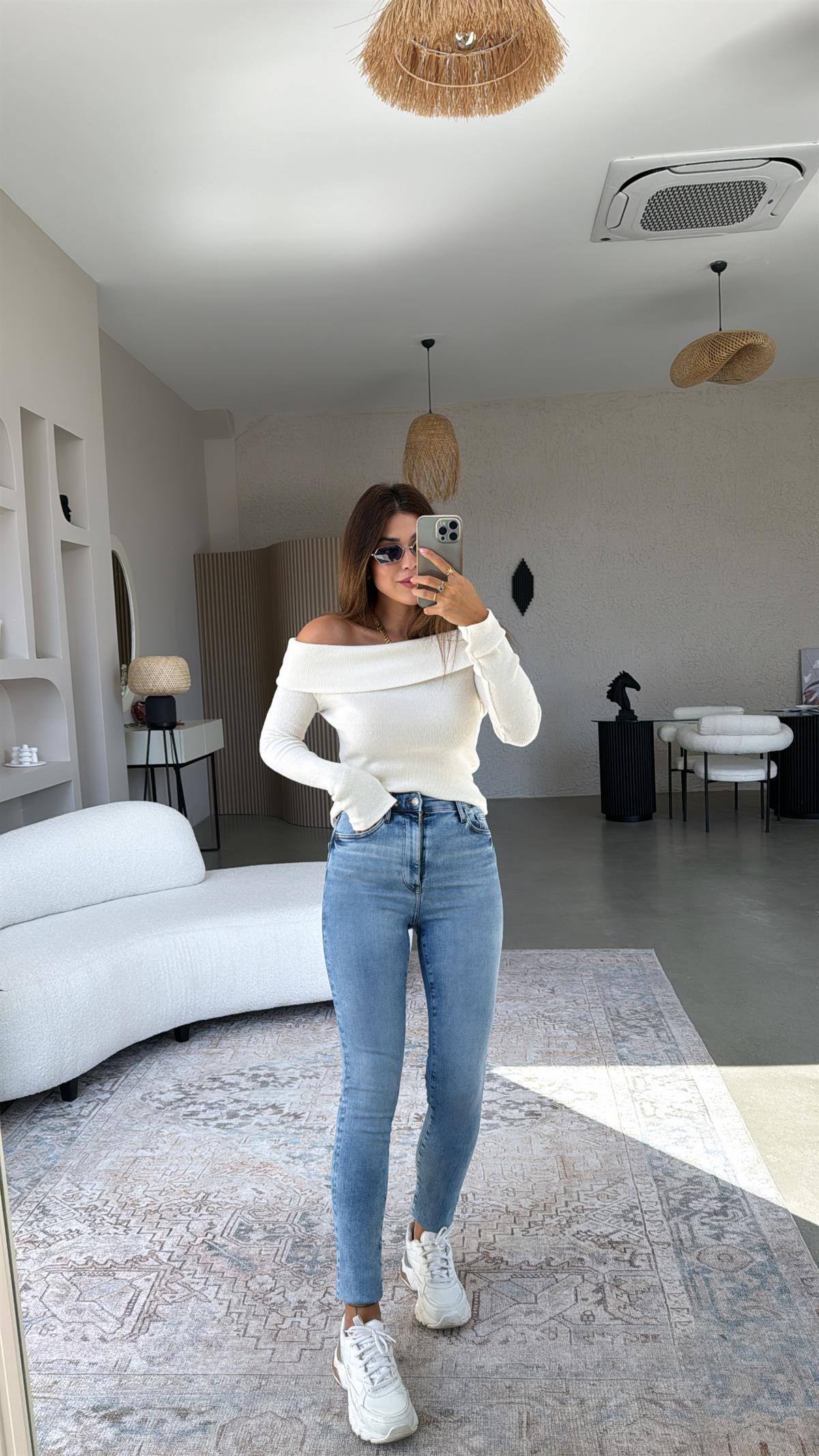 Full Lycra Mavi Toparlayıcı Jean