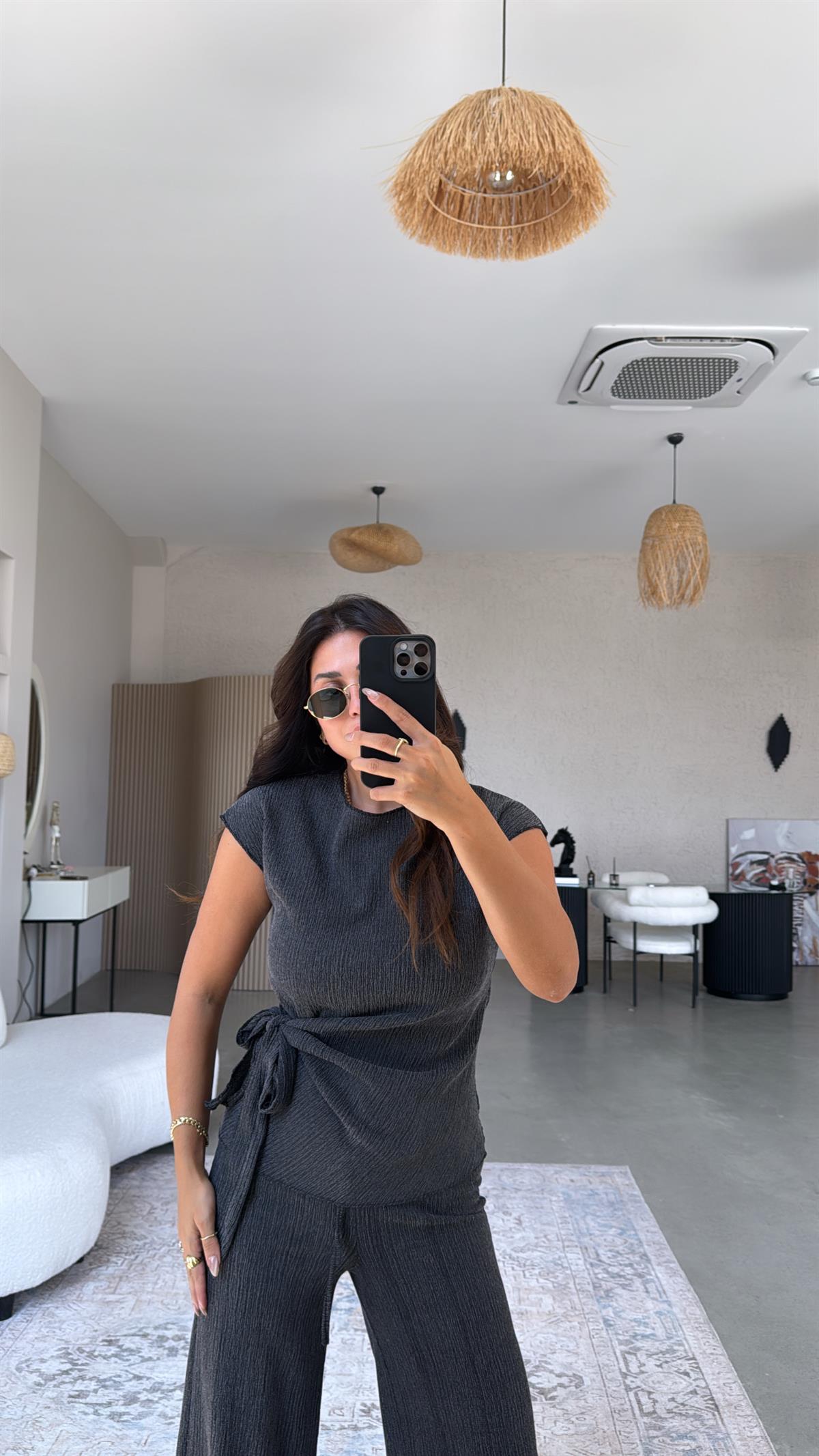 Füme Bağlamalı Bürümcük Takım 