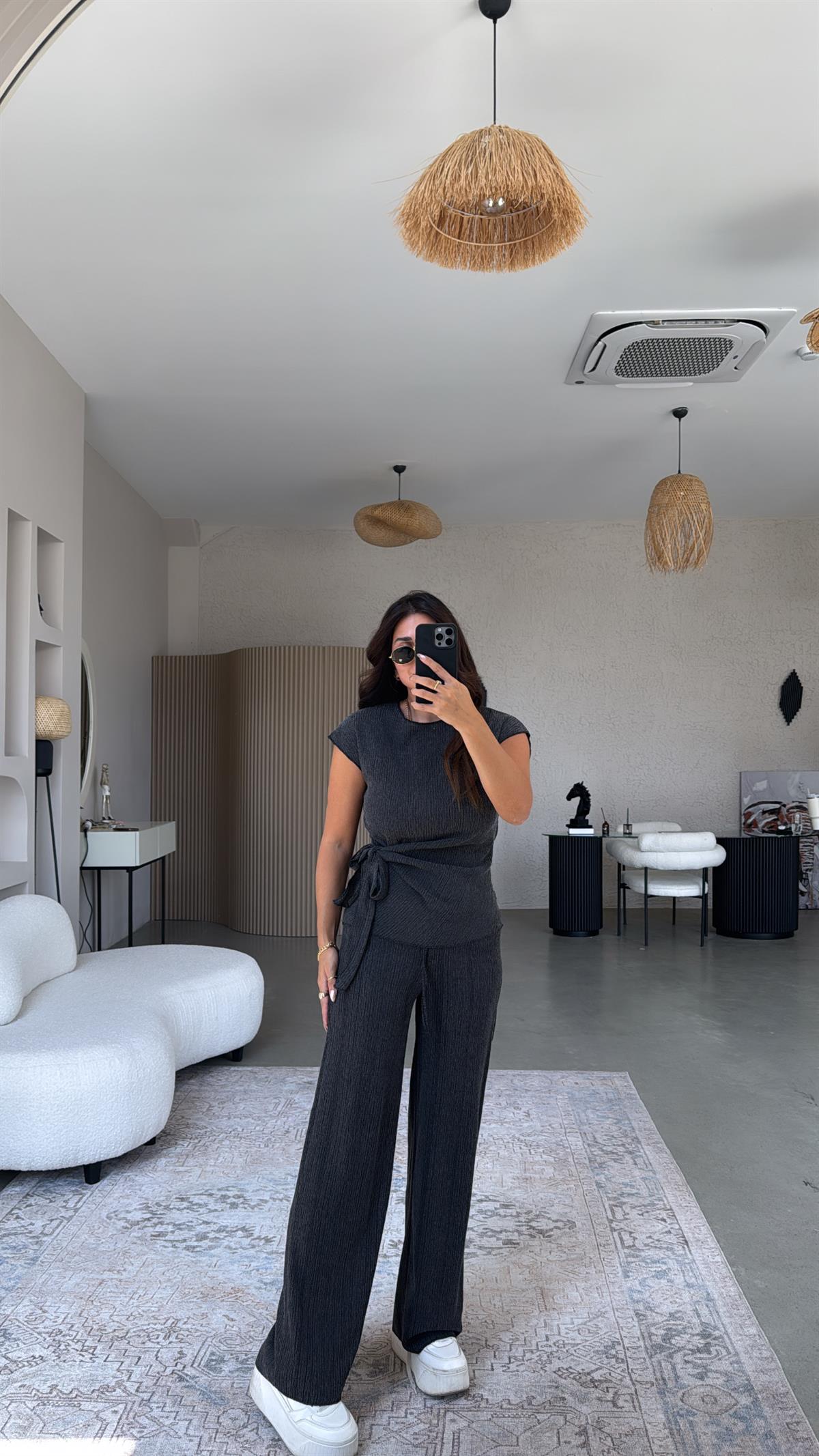 Füme Bağlamalı Bürümcük Takım 