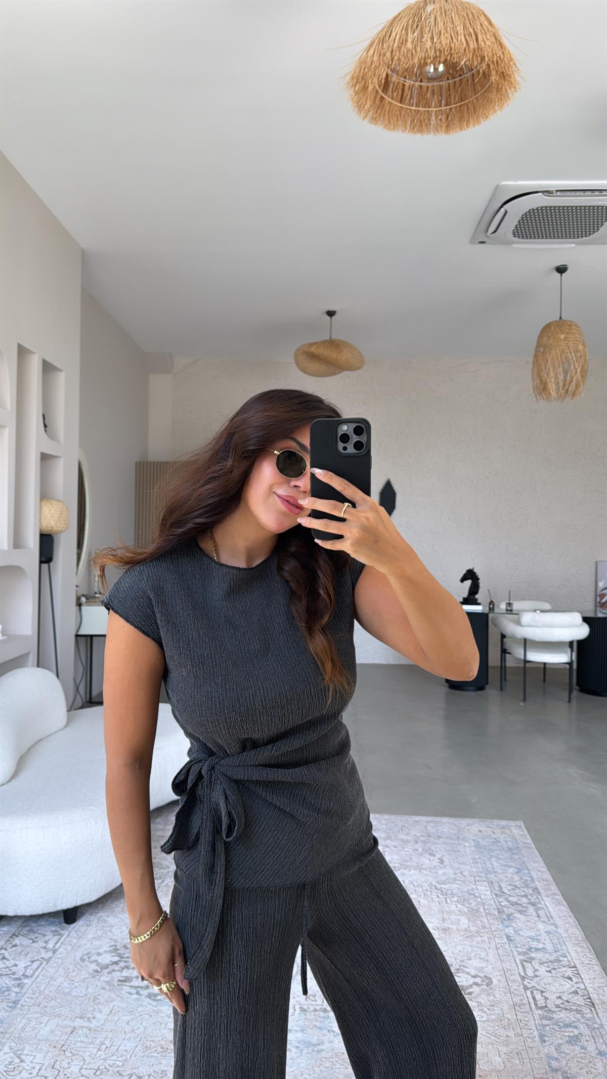 Füme Bağlamalı Bürümcük Takım 