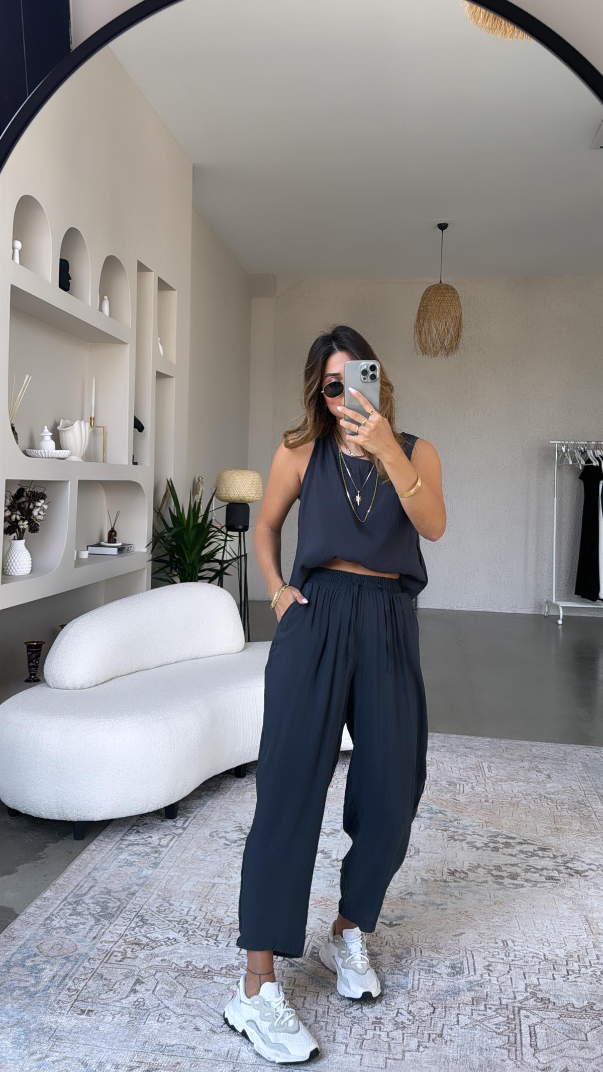 Füme Dökümlü Tiril Kumaş Takım