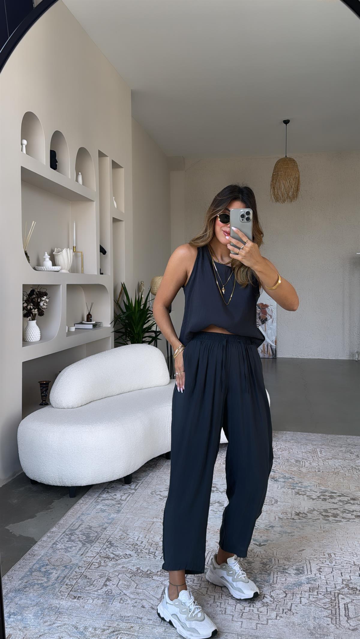 Füme Dökümlü Tiril Kumaş Takım