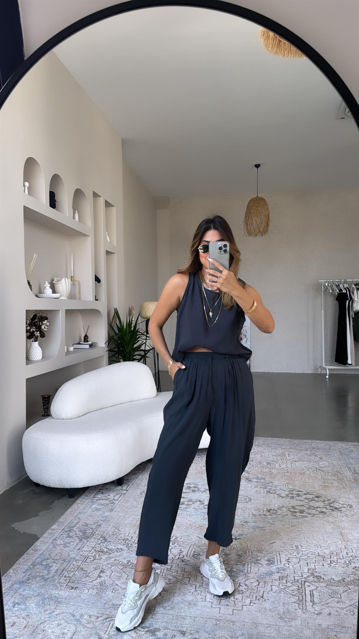 Füme Dökümlü Tiril Kumaş Takım