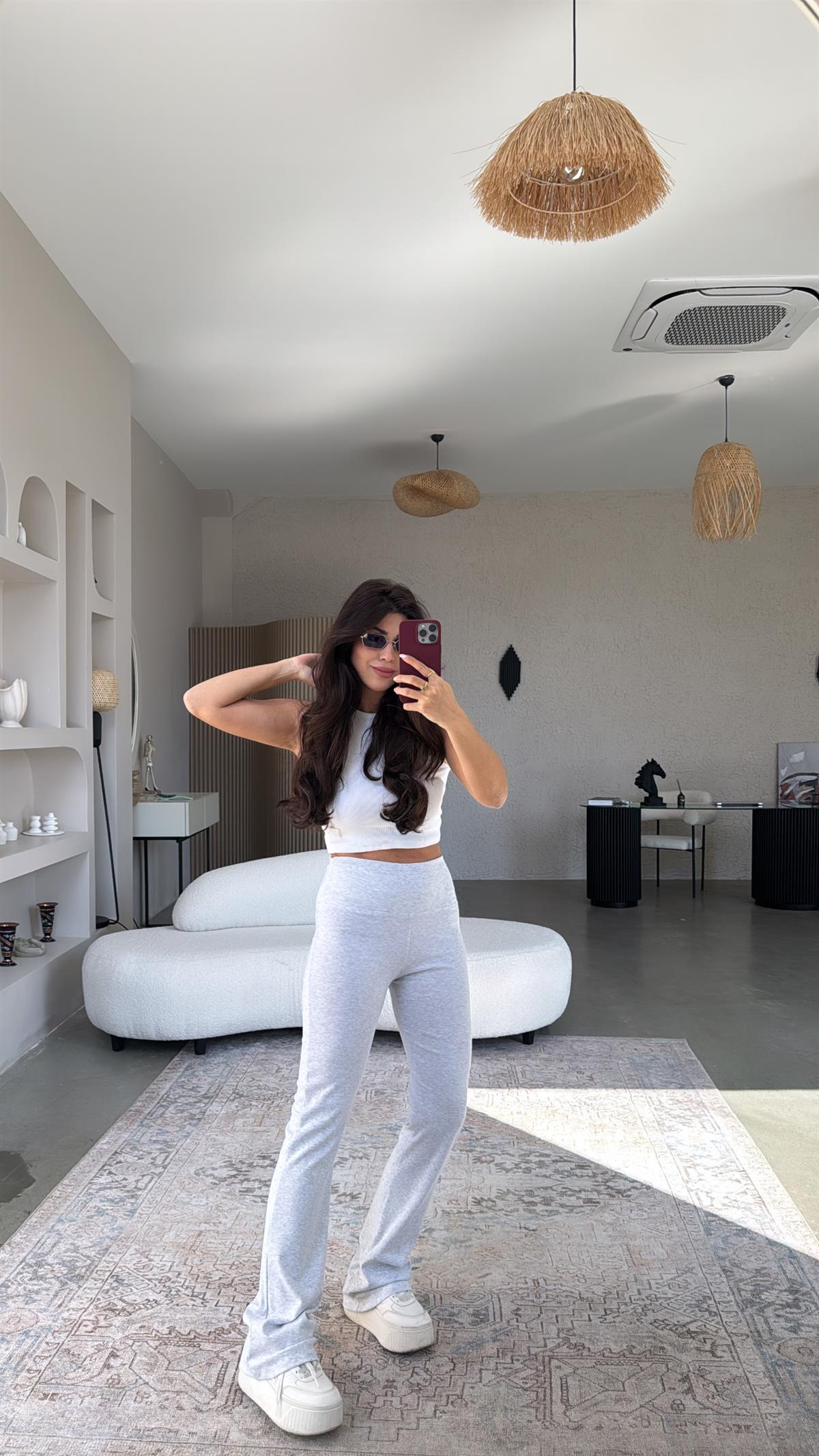 Gri Orijinal Brshk Pamuklu Tayt