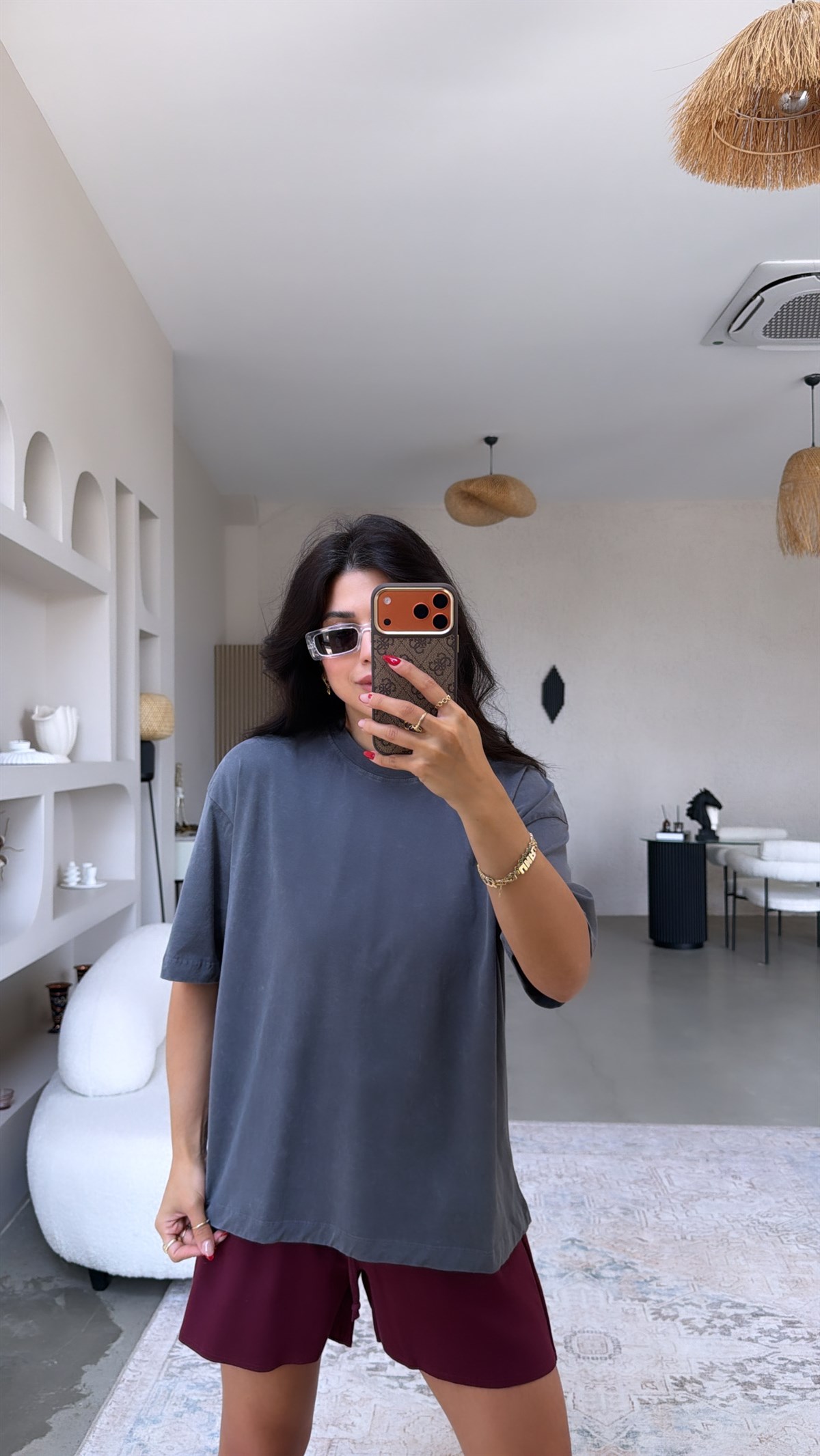 Gri Yıkamalı Cs Orijinal Tshirt