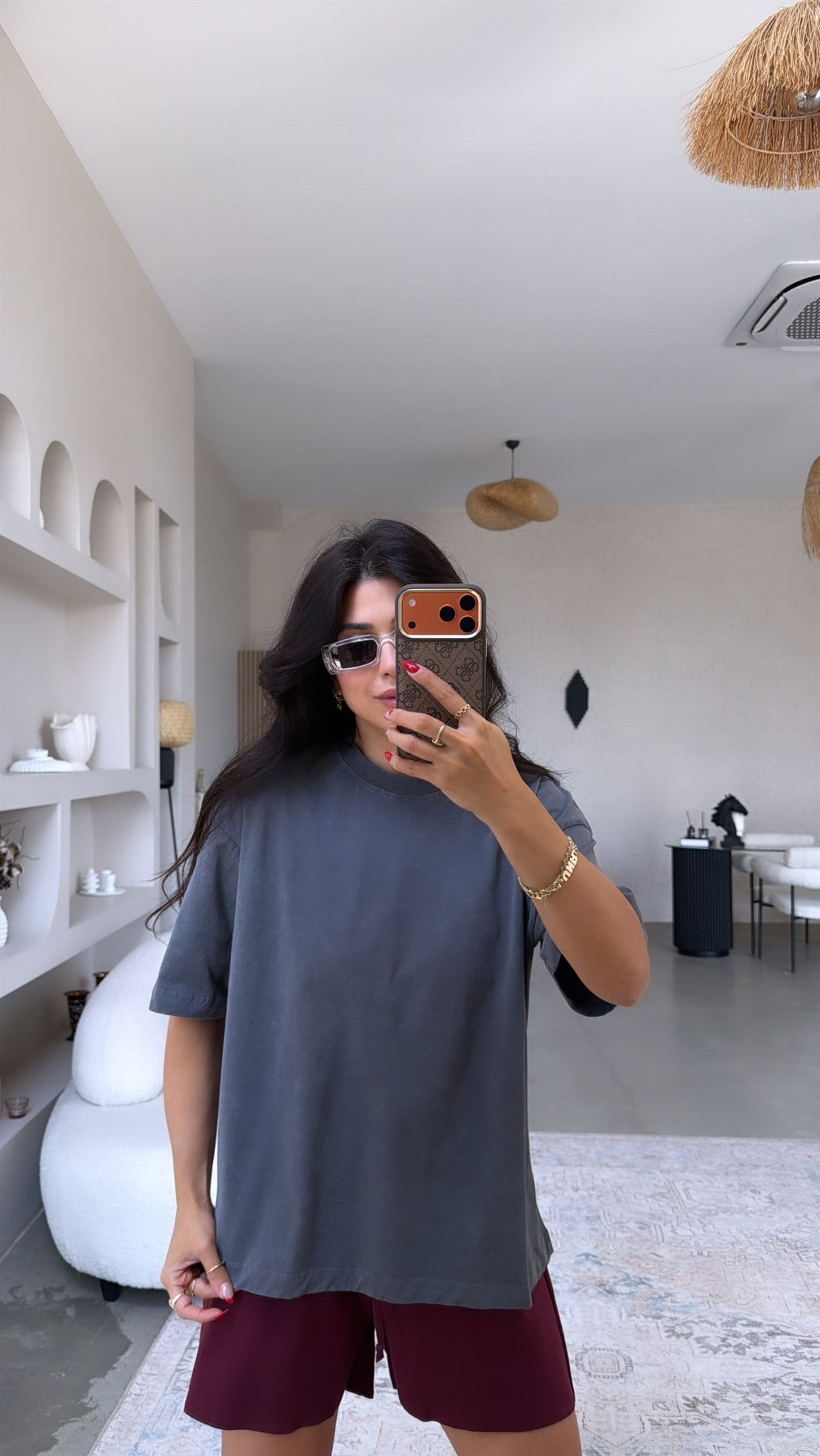 Gri Yıkamalı Cs Orijinal Tshirt