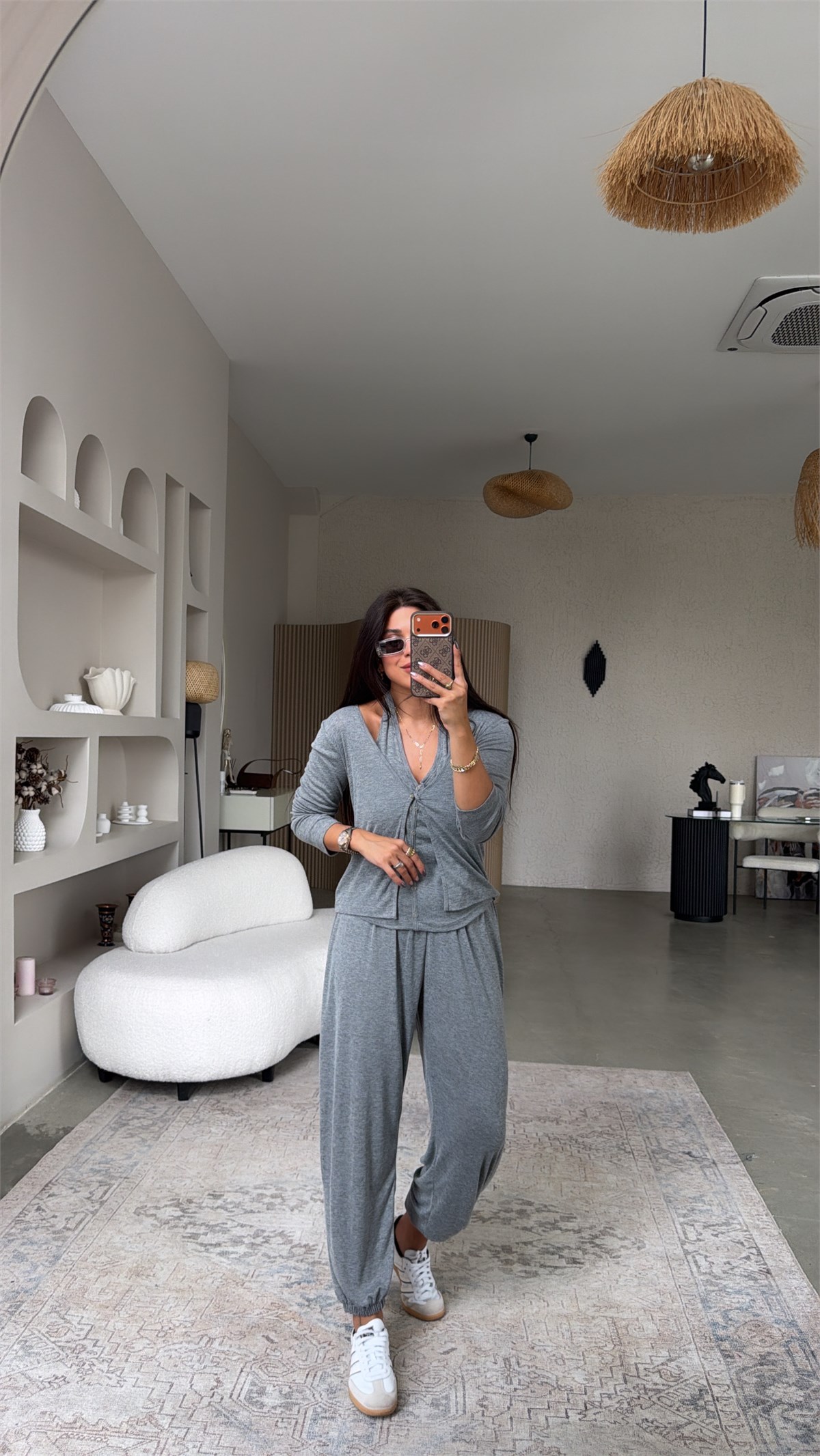 Gri ZR Model Kendinden Yelekli İnce Takım