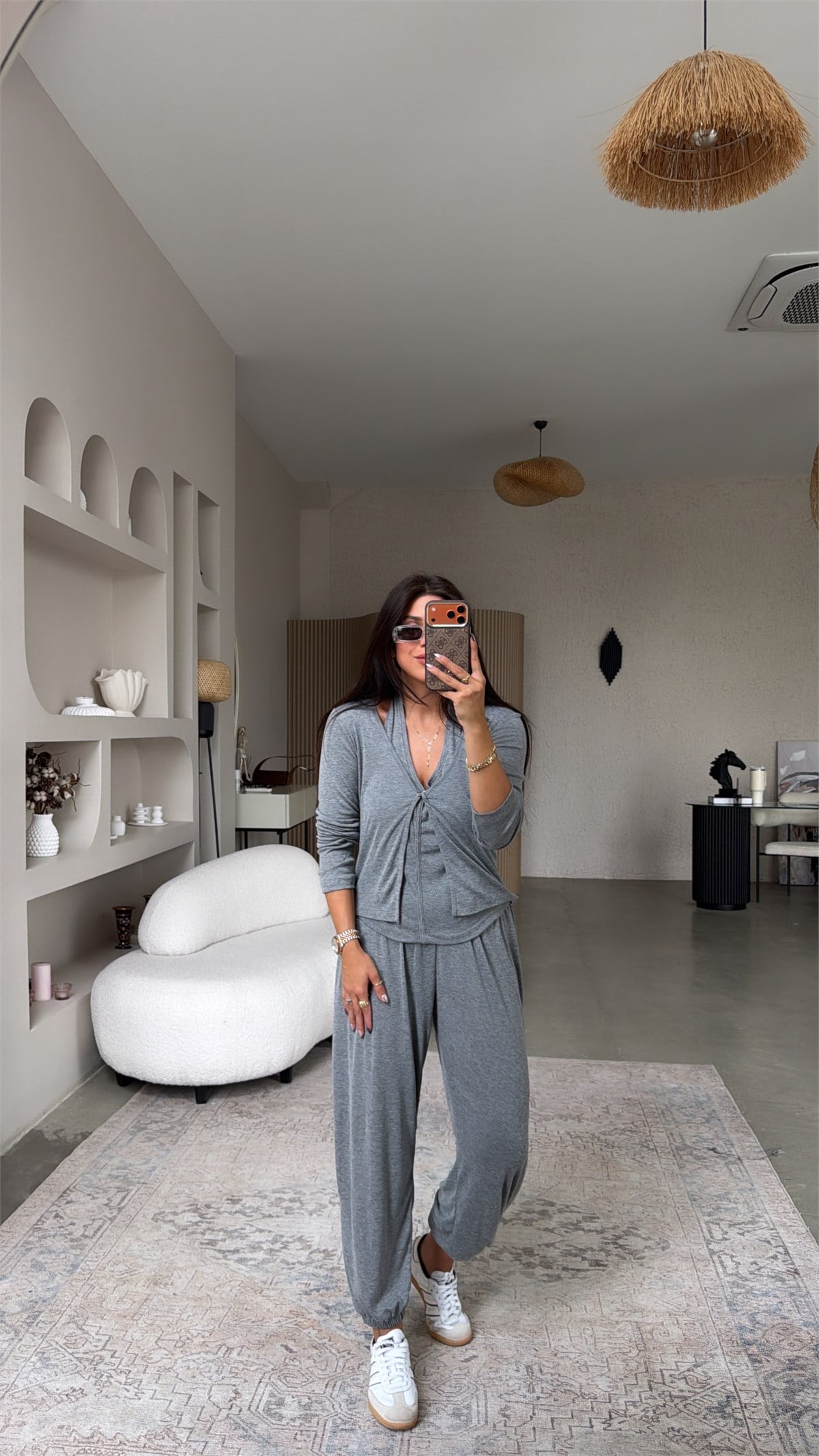 Gri ZR Model Kendinden Yelekli İnce Takım