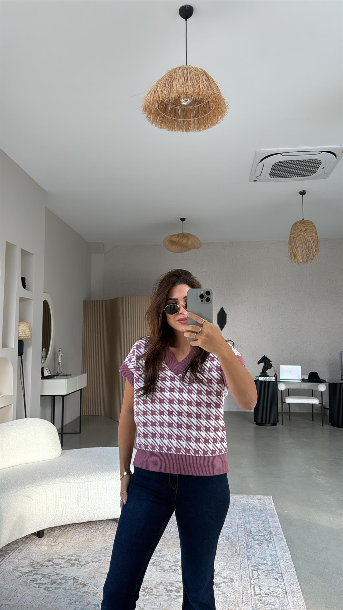 Gülkurusu Kazayağı Triko Bluz