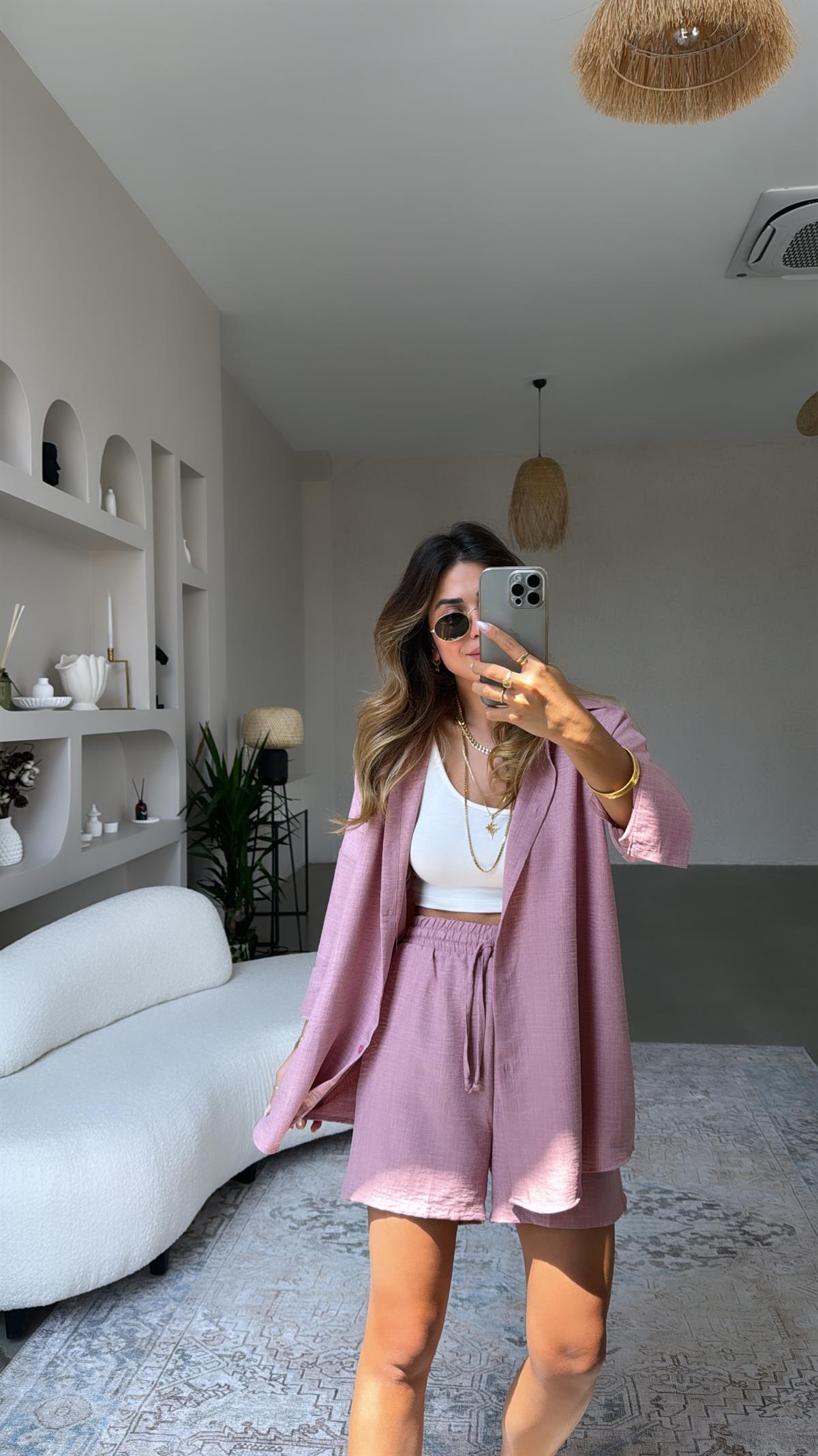 Gülkurusu ZR Gömlek Şort Takım