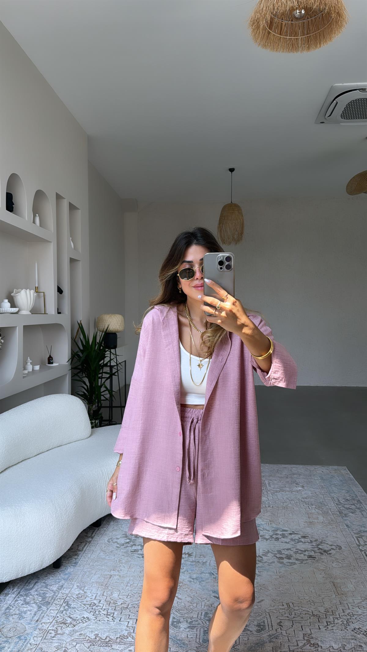 Gülkurusu ZR Gömlek Şort Takım