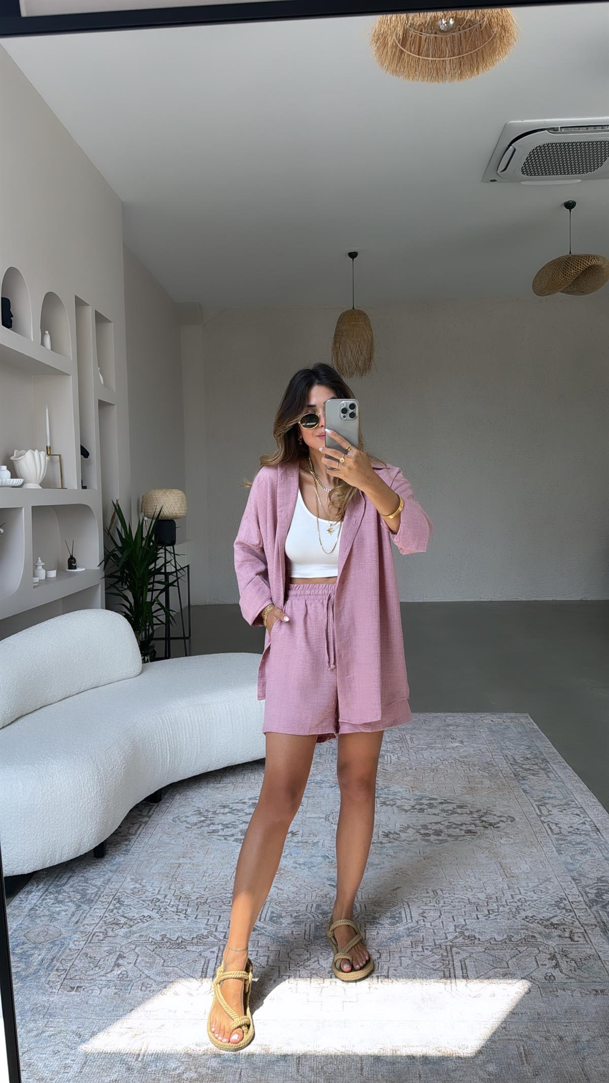 Gülkurusu ZR Gömlek Şort Takım