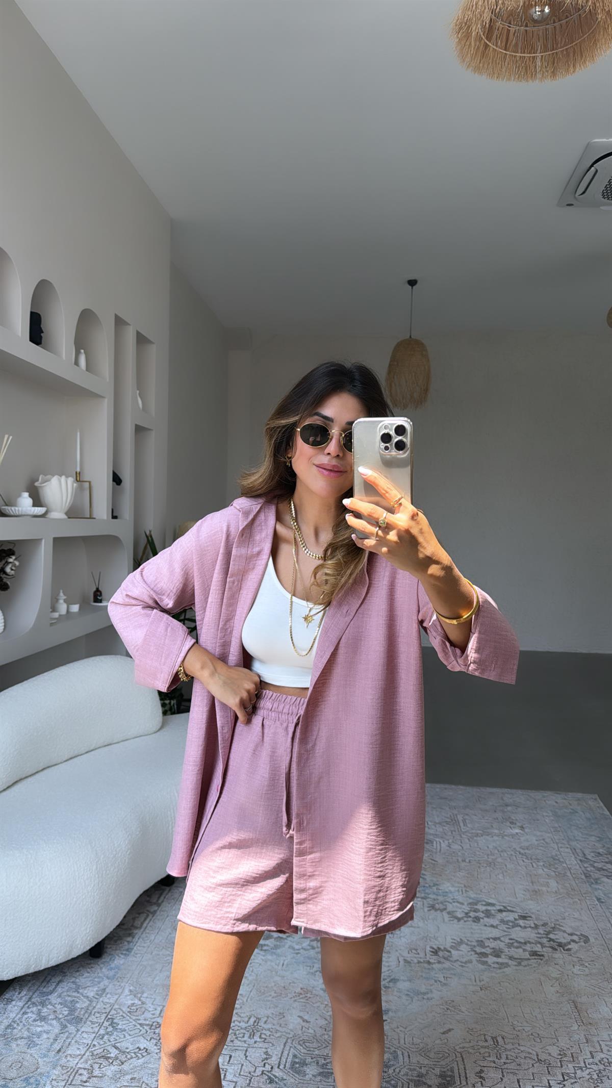 Gülkurusu ZR Gömlek Şort Takım