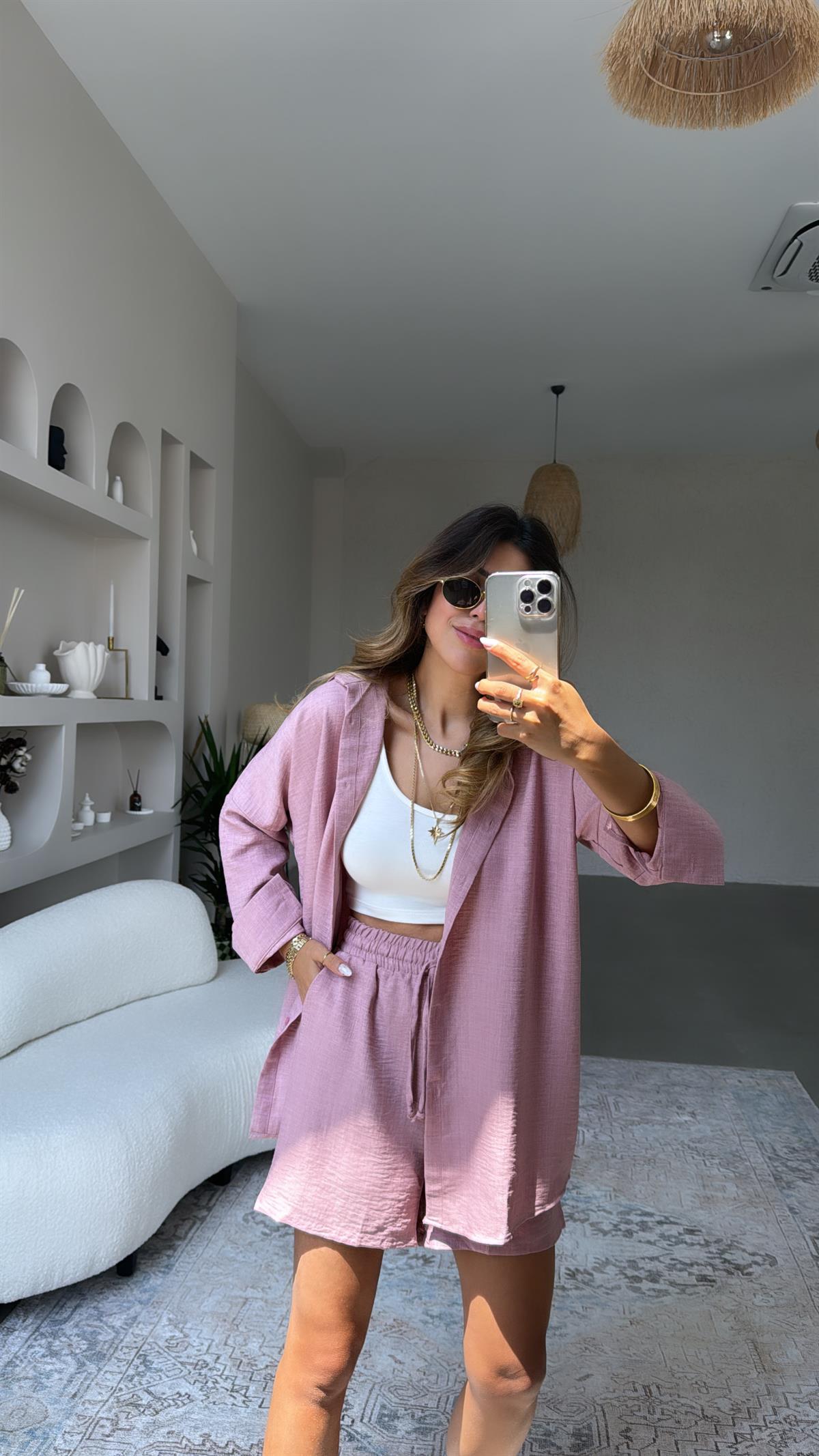 Gülkurusu ZR Gömlek Şort Takım