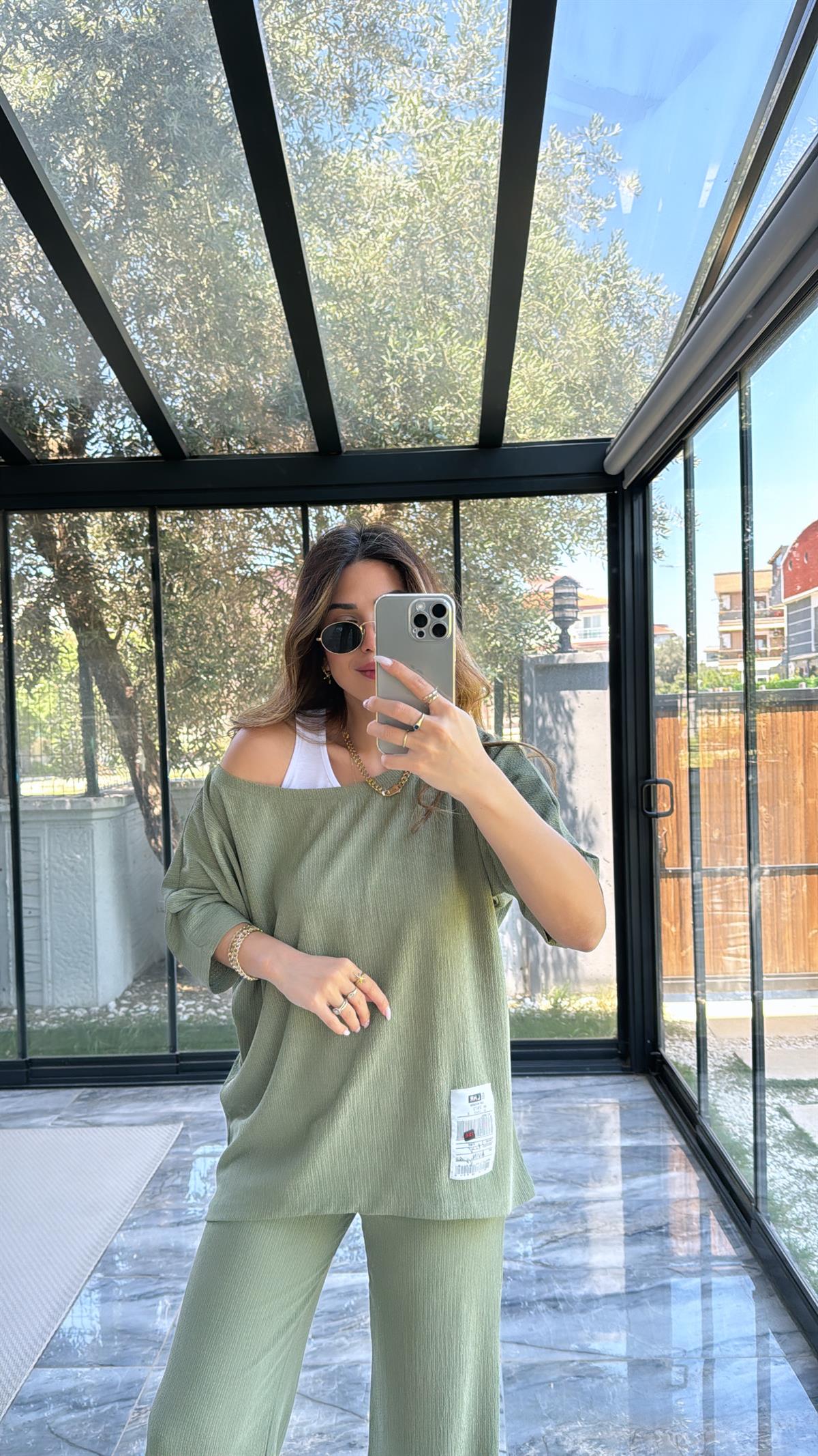 Haki Bürümcük Üçlü Takım