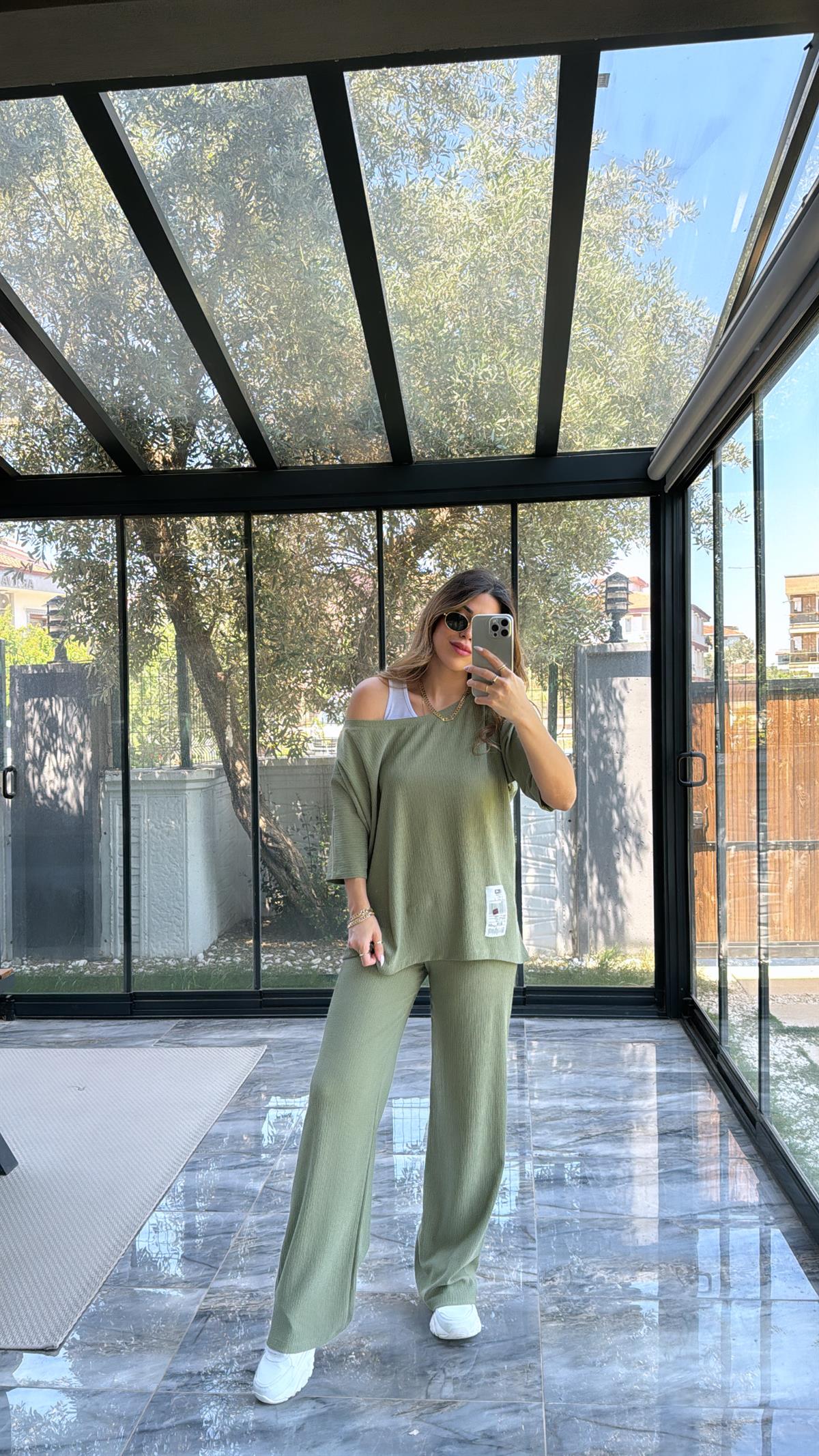 Haki Bürümcük Üçlü Takım