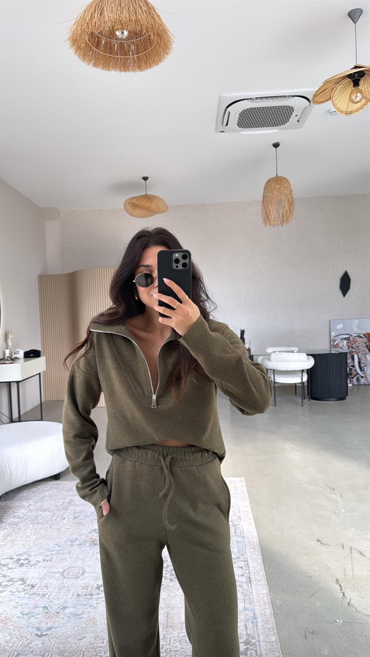 Haki Fermuarlı Selanik Takım