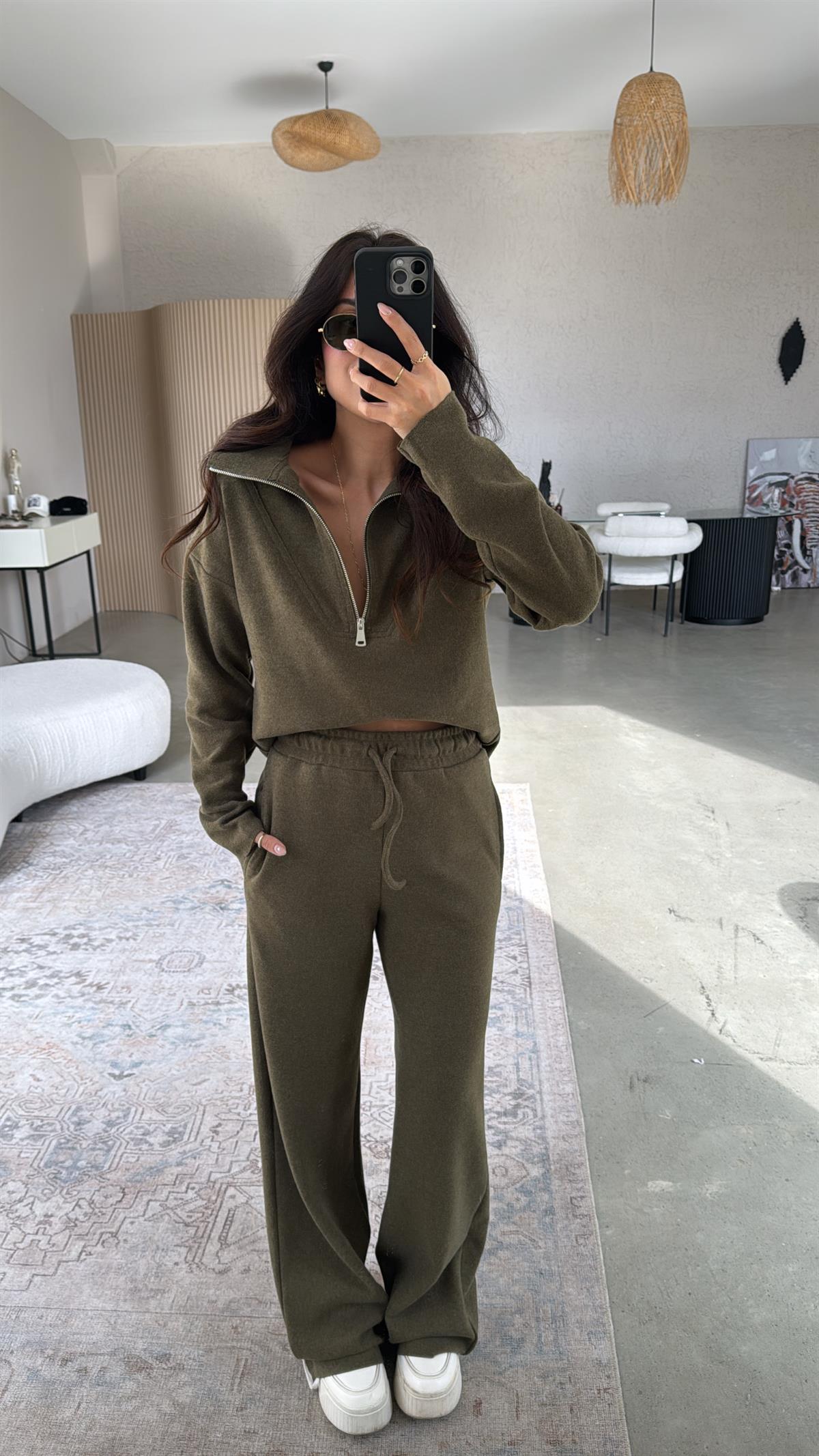 Haki Fermuarlı Selanik Takım