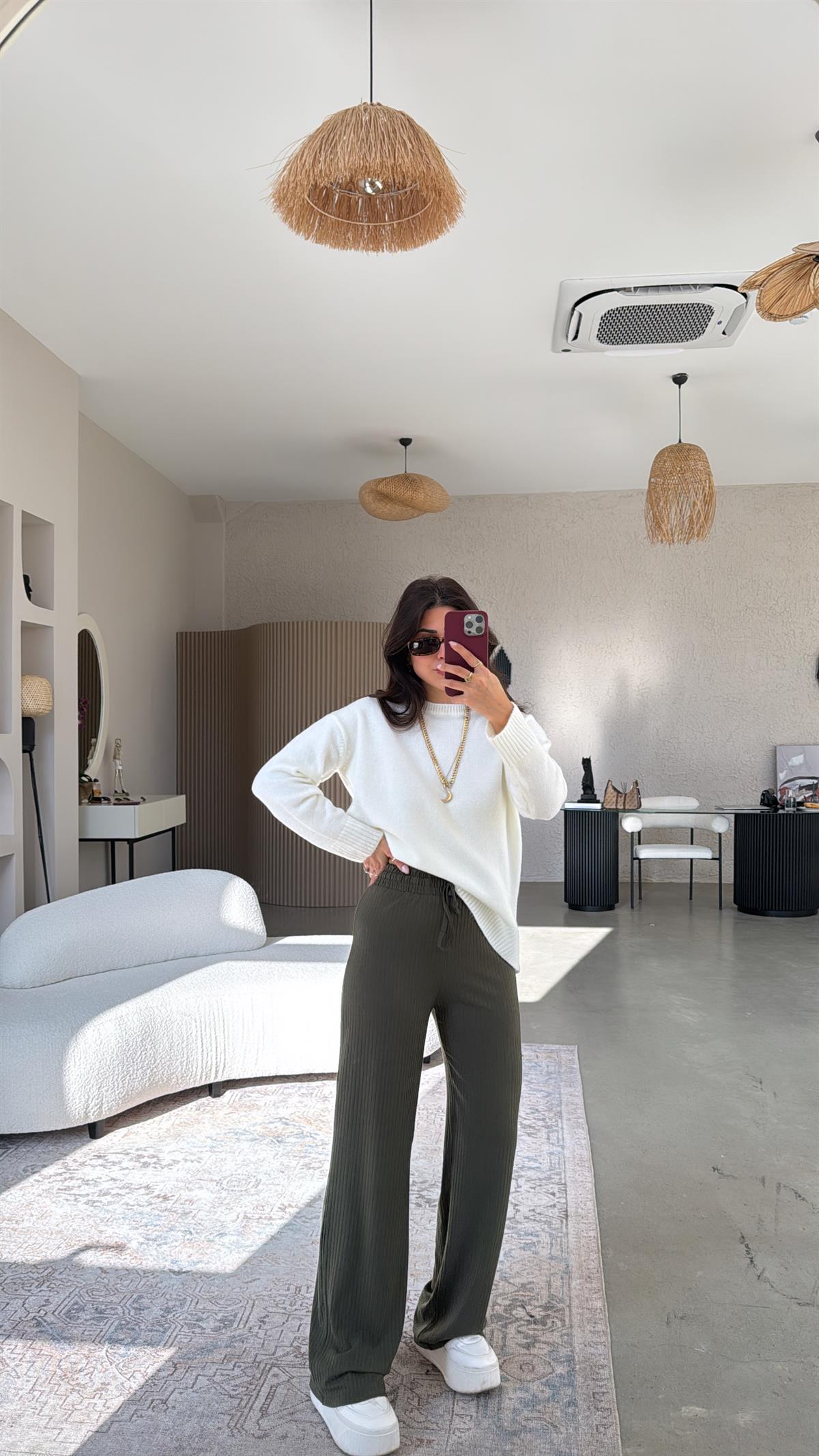 Haki Kaşkorse Pantolon