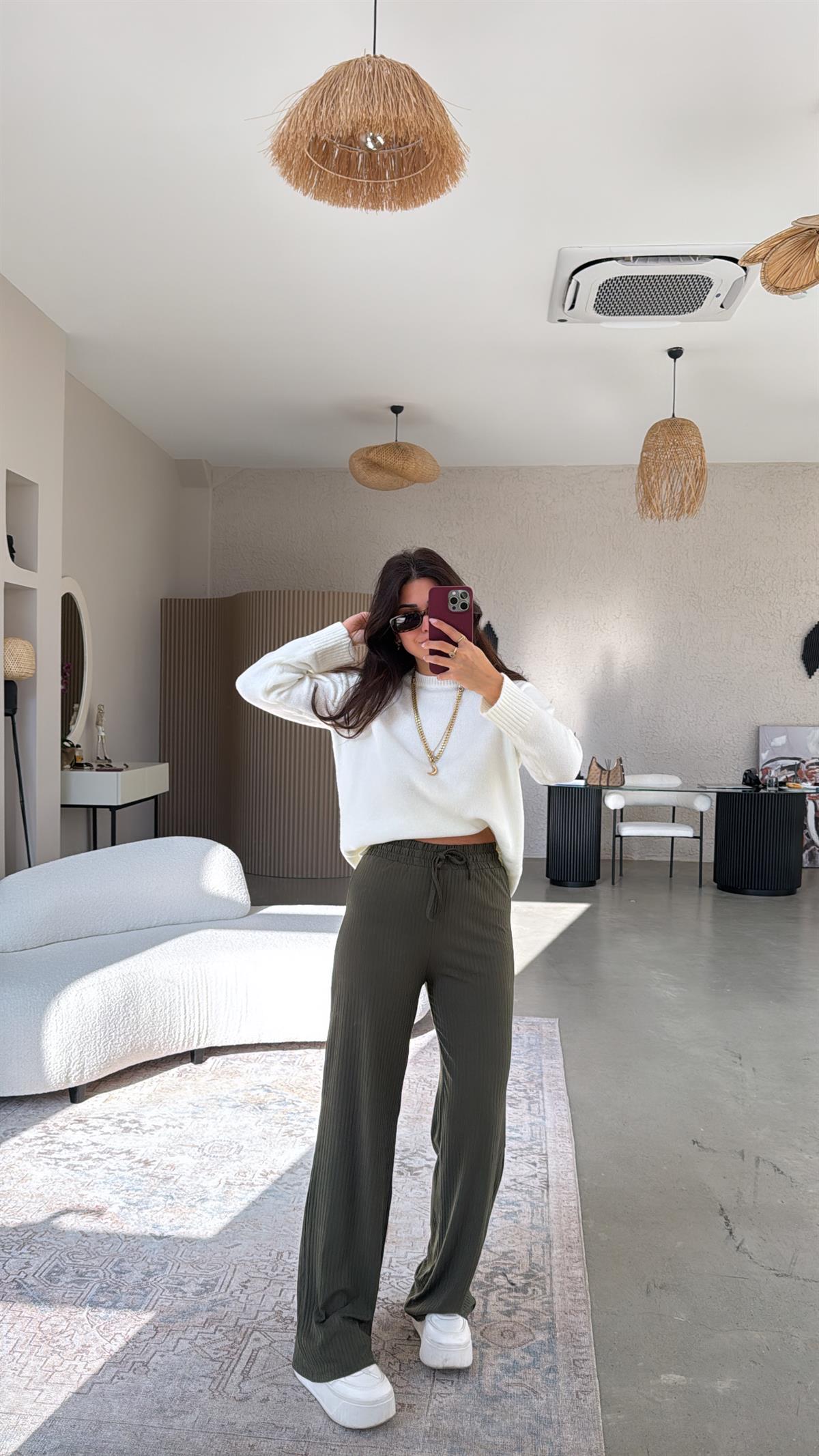 Haki Kaşkorse Pantolon