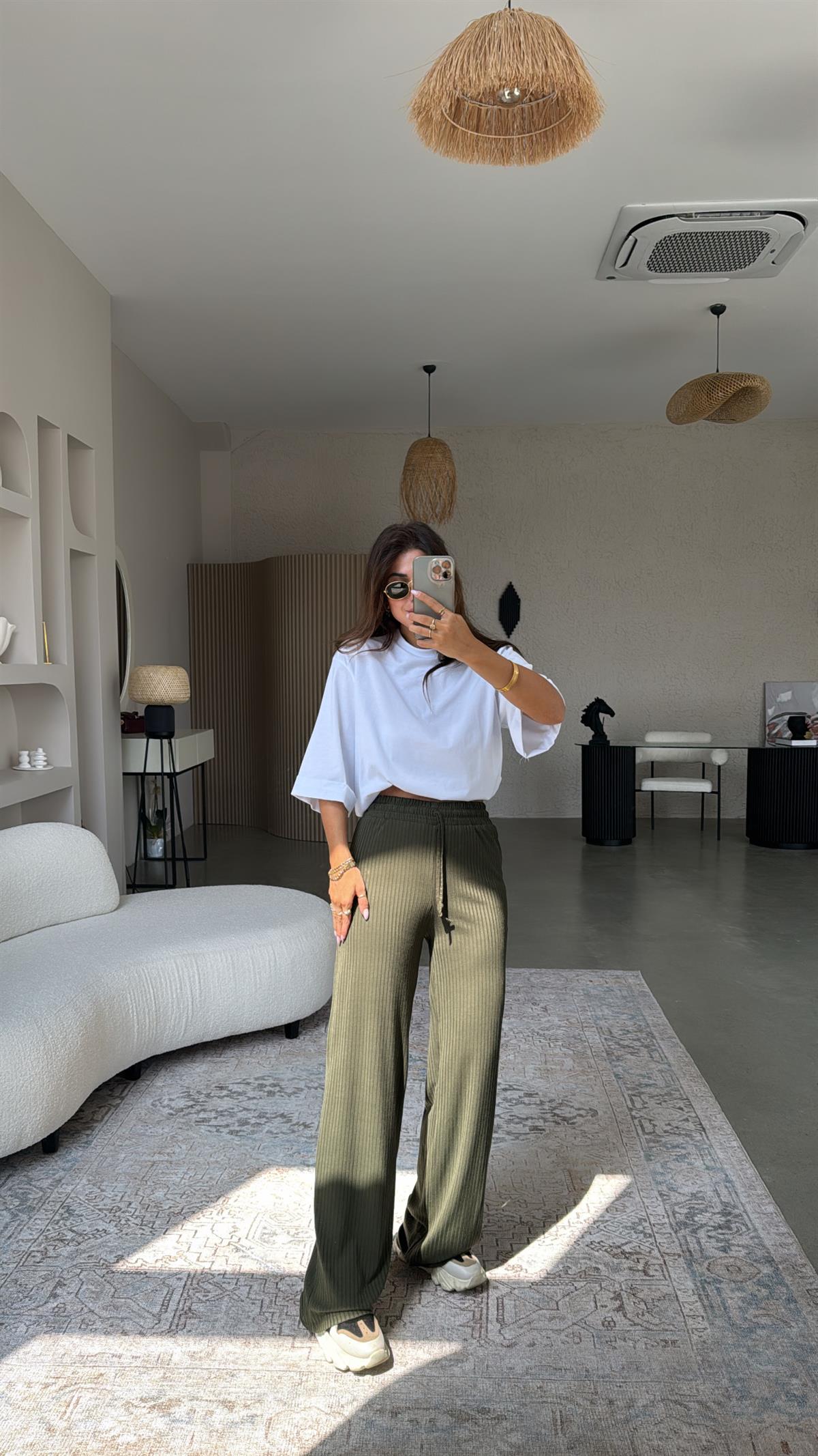 Haki Kaşkorse Pantolon