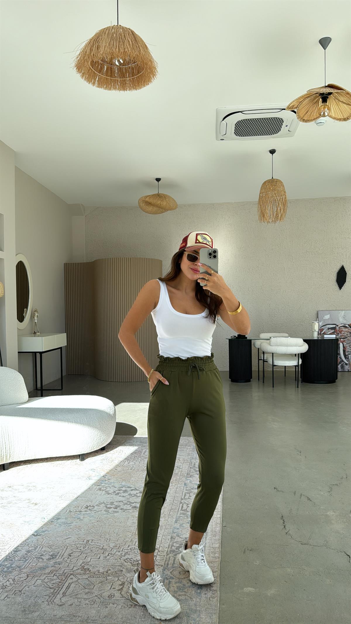 Haki Paça Pensli Scuba Pantolon