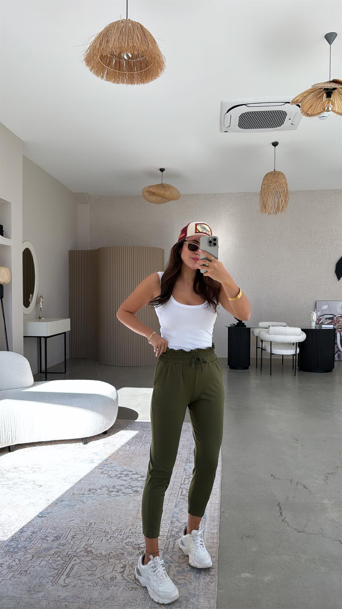 Haki Paça Pensli Scuba Pantolon