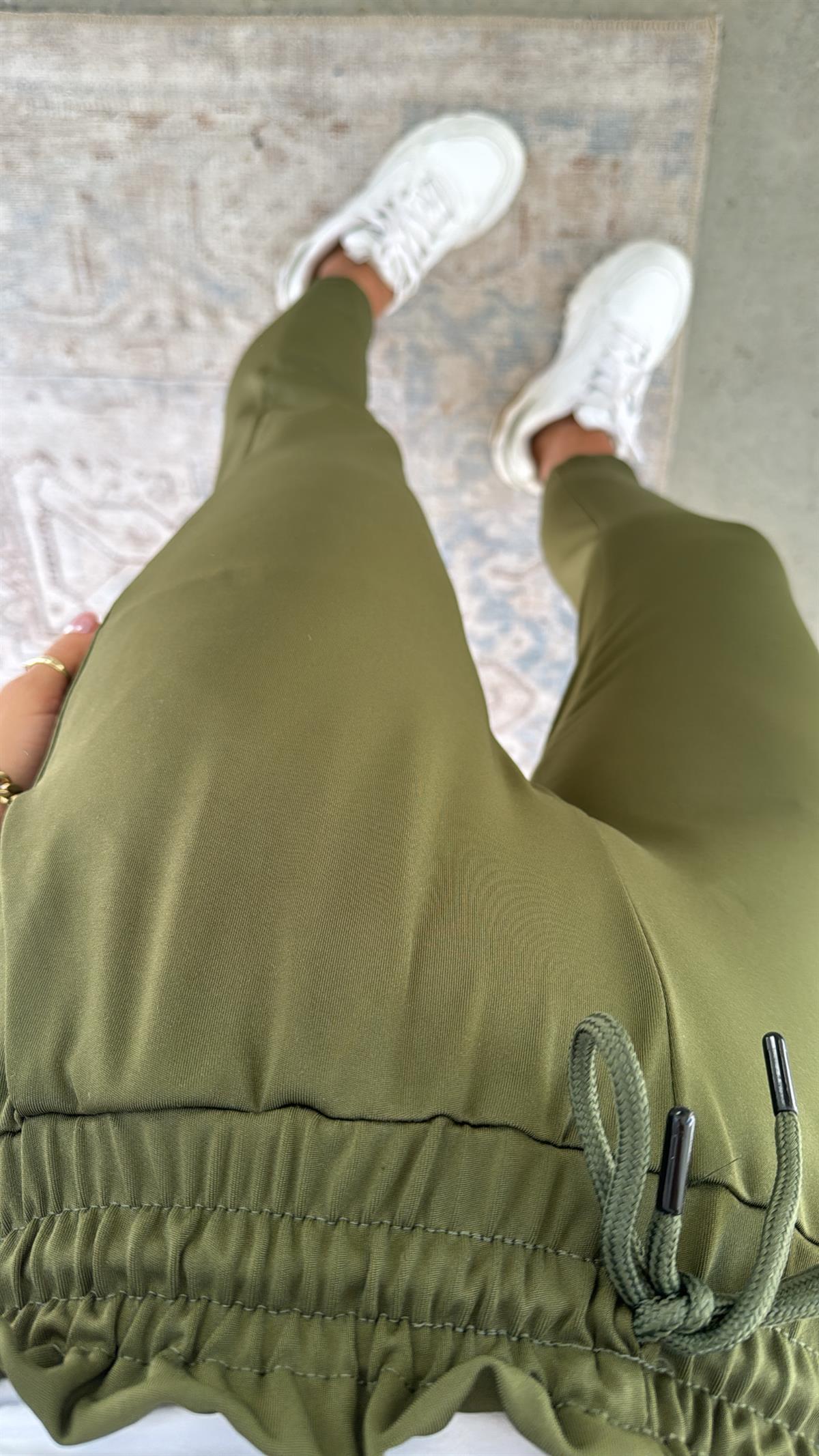 Haki Paça Pensli Scuba Pantolon