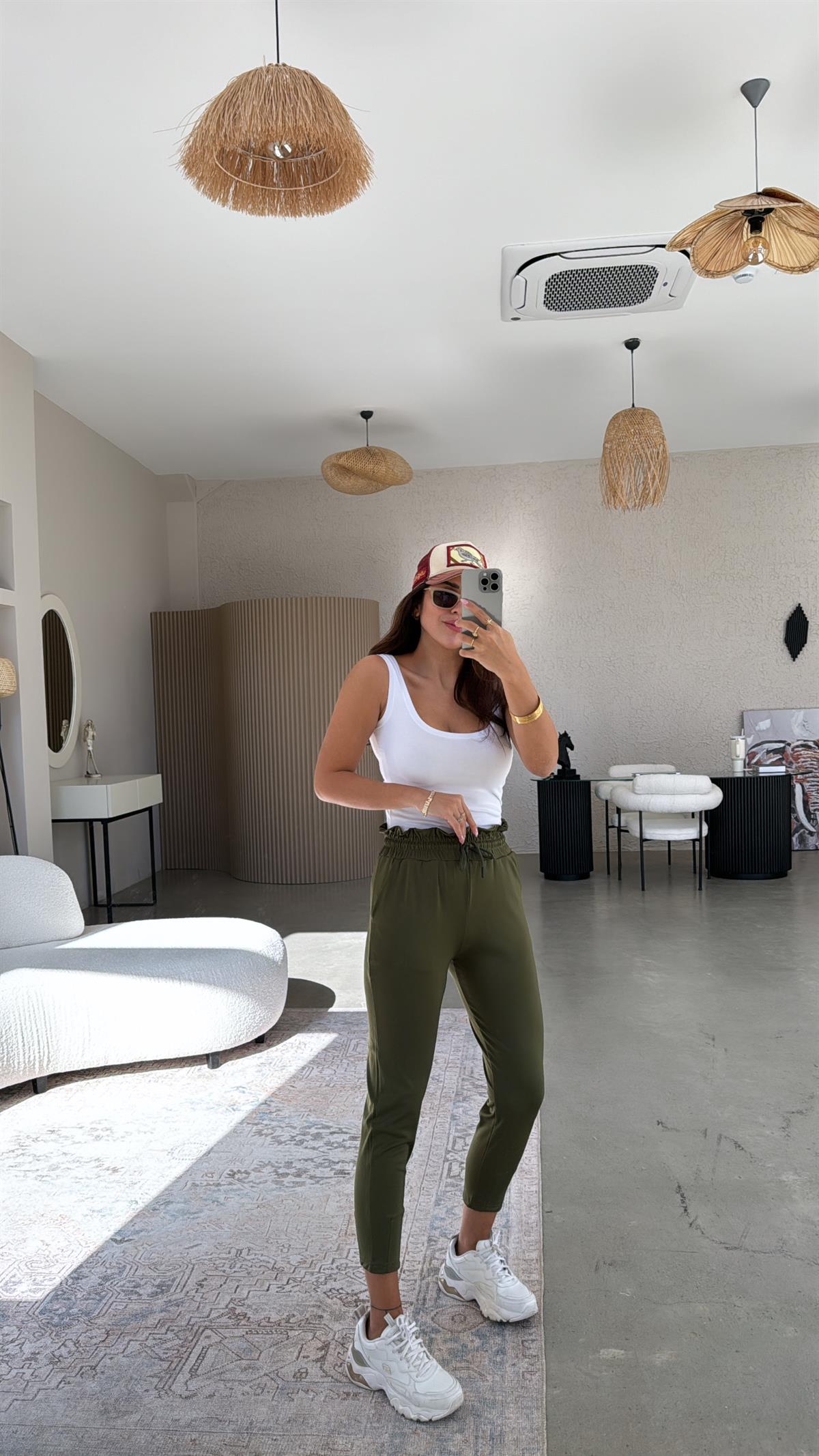 Haki Paça Pensli Scuba Pantolon