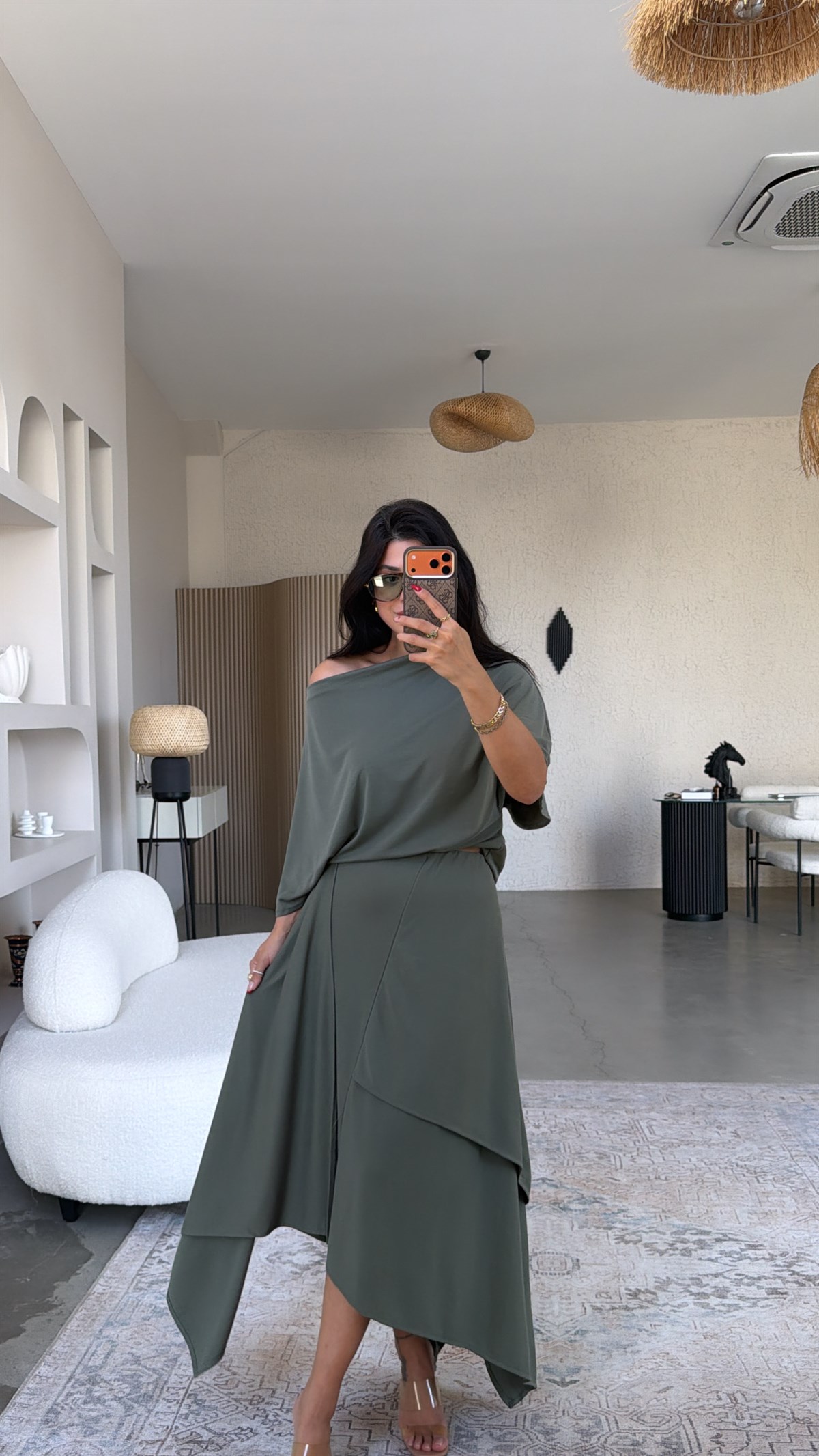 Haki ZR Model Pike Modal Premium Etek Bluz Takım
