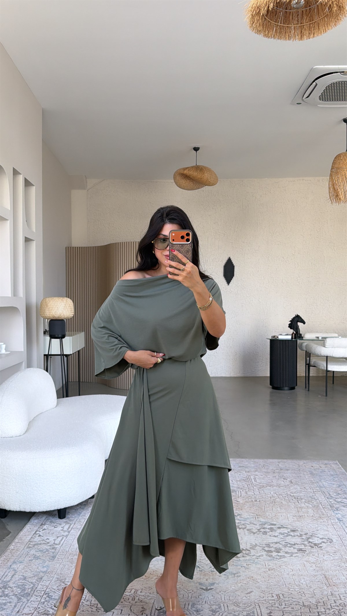 Haki ZR Model Pike Modal Premium Etek Bluz Takım