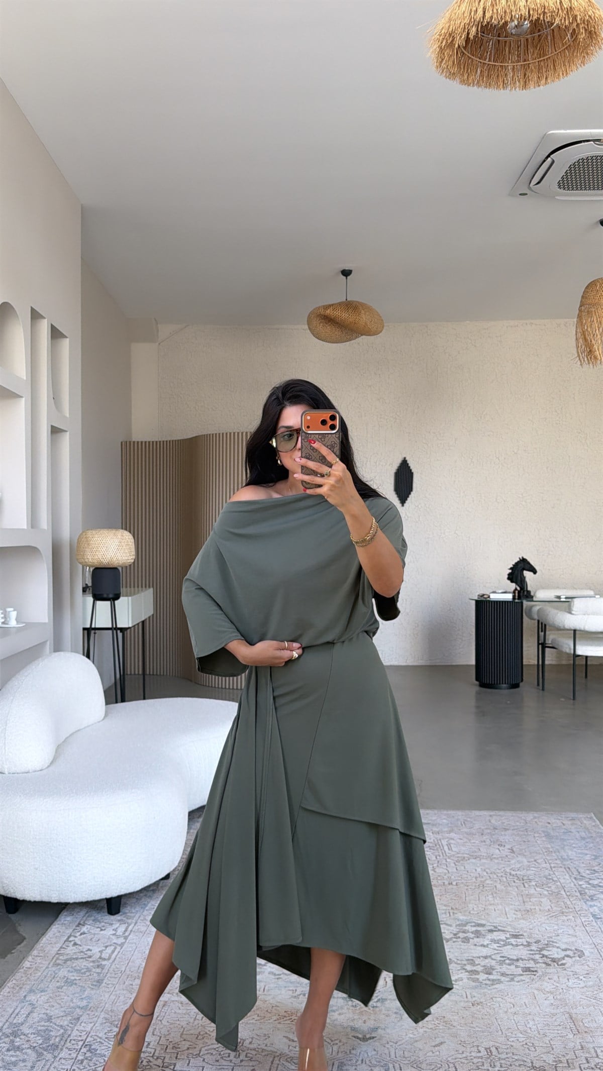 Haki ZR Model Pike Modal Premium Etek Bluz Takım