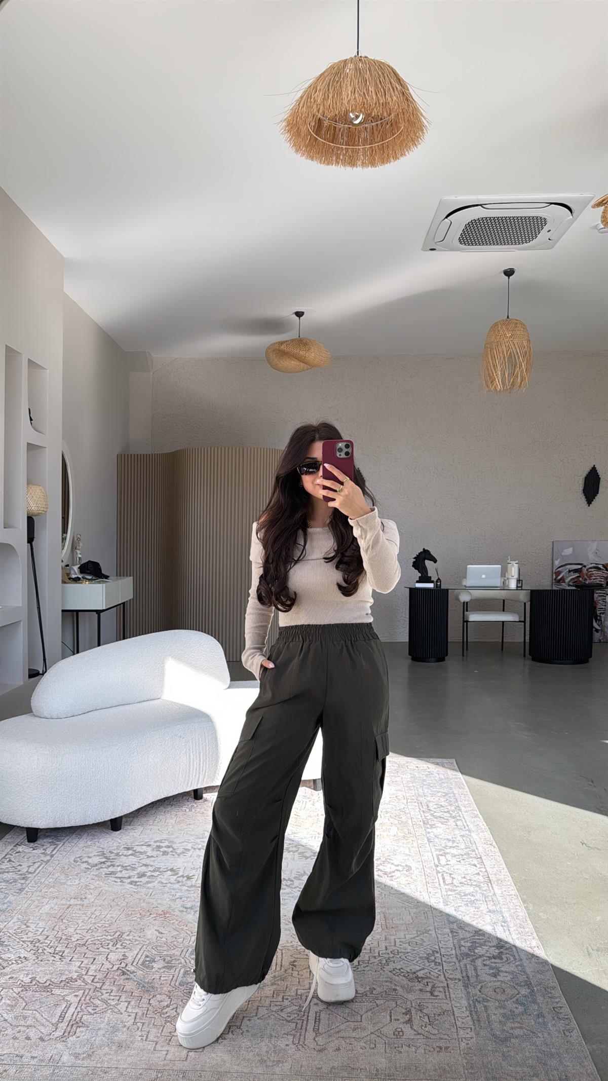 Haki ZR Paraşüt Pantolon